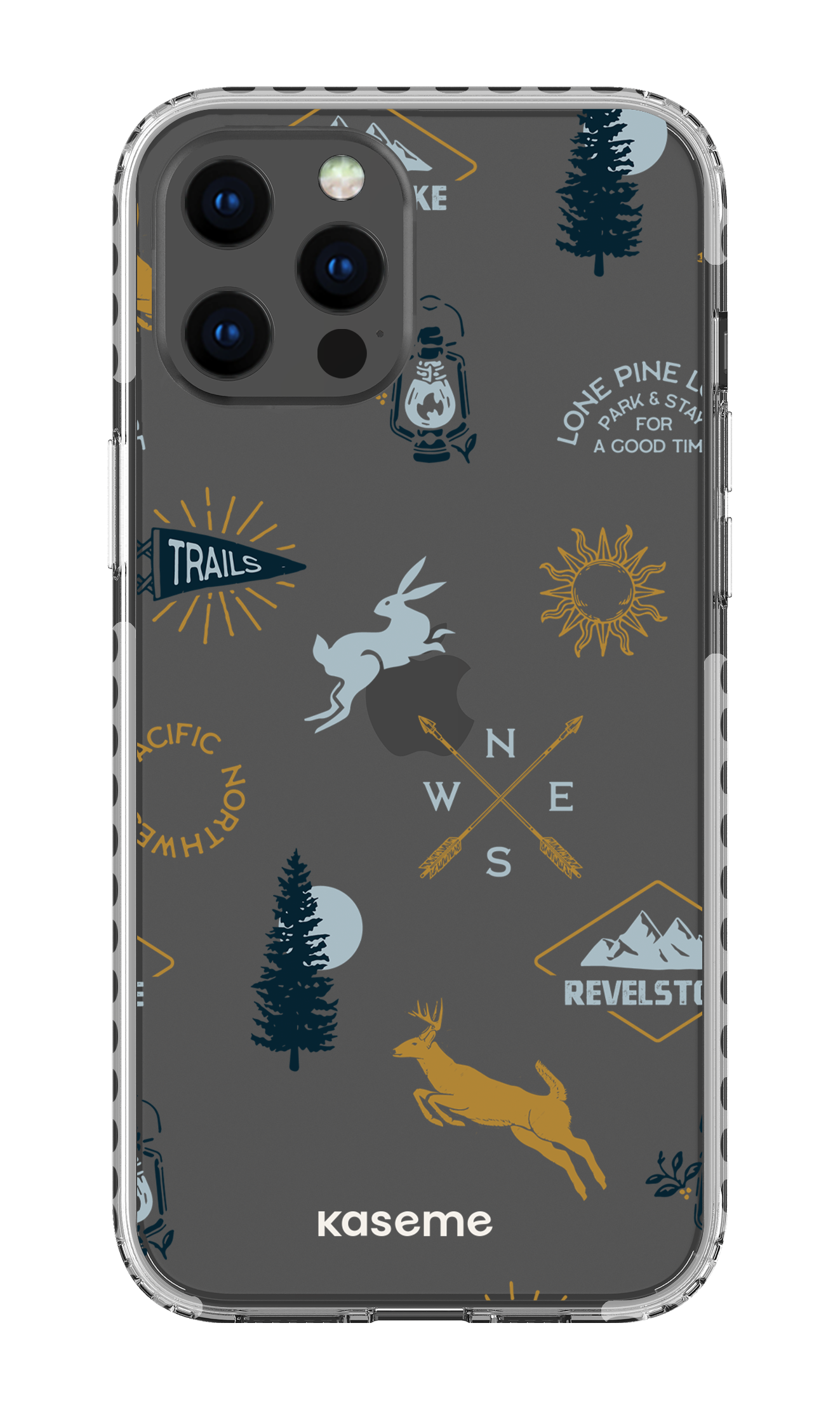 iPhone 12 Pro Max Clear Case - White Revelstoke white clear case -