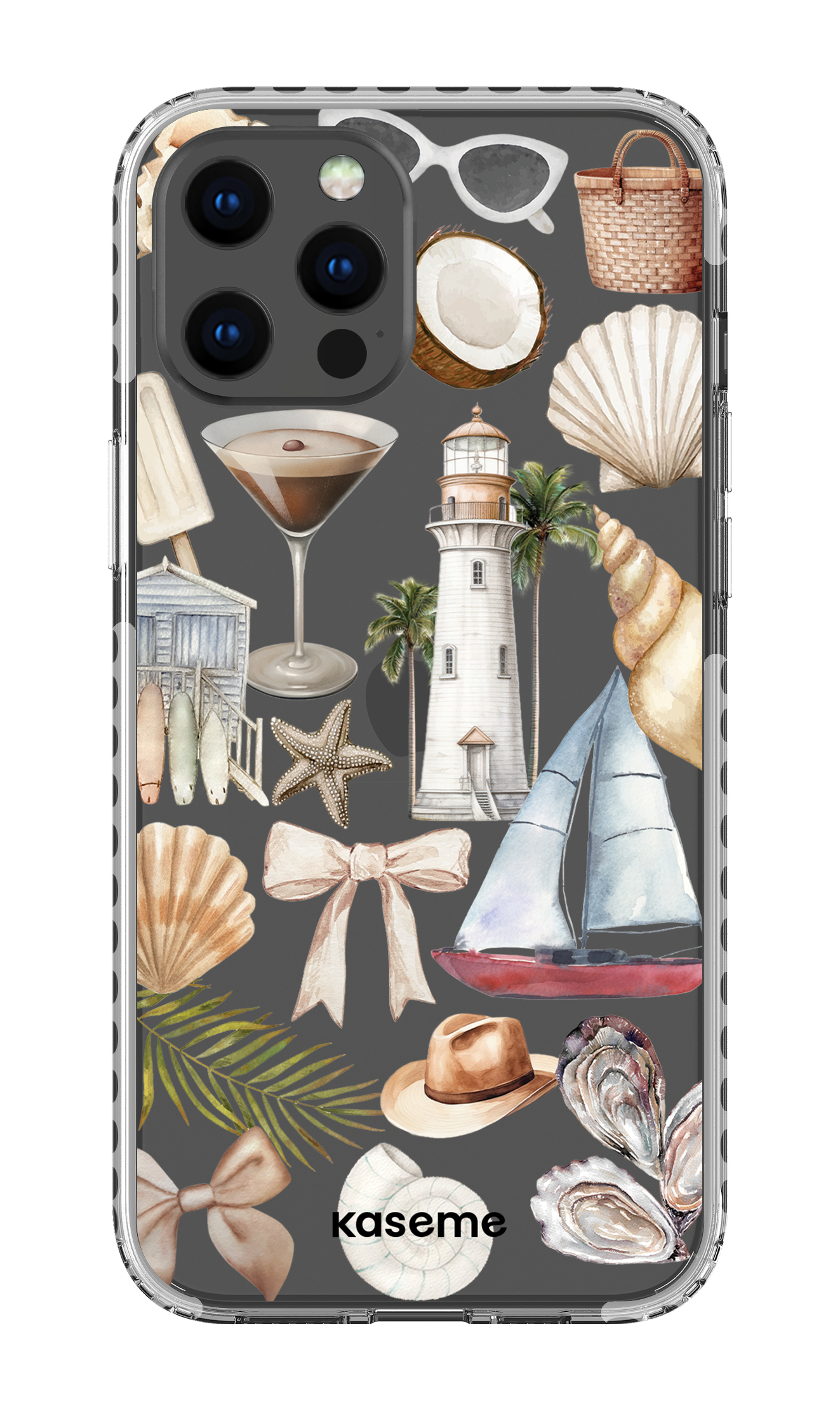 iPhone 12 Pro Max Clear Case - White Riviera Clear Case -