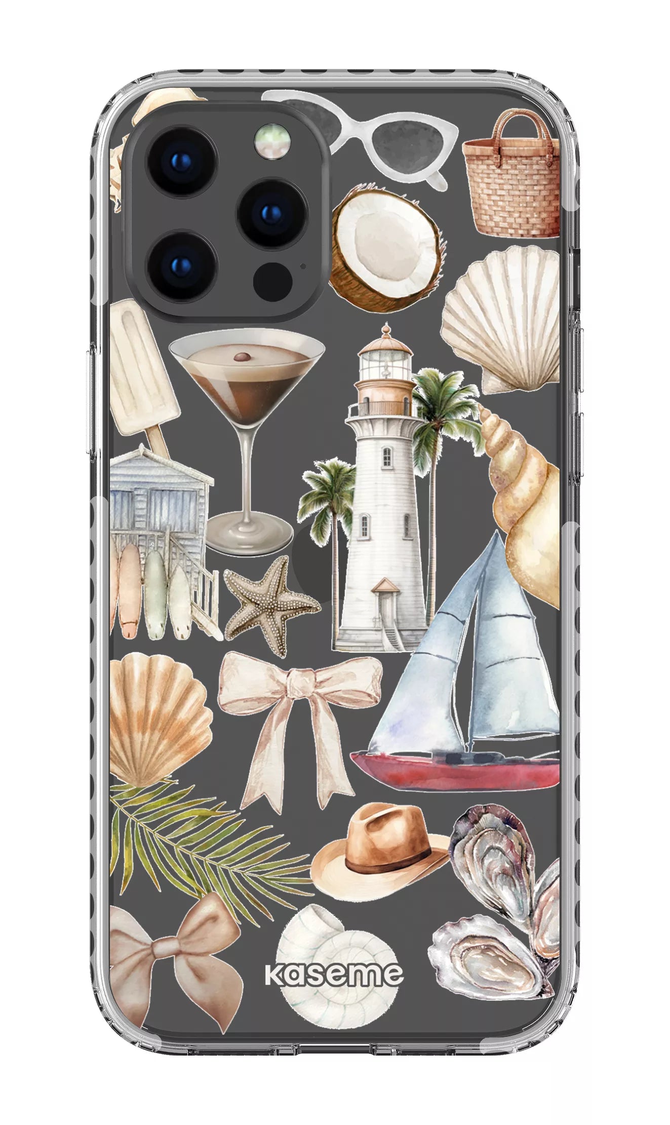 iPhone 12 Pro Max Clear Case - White Riviera Clear Case -