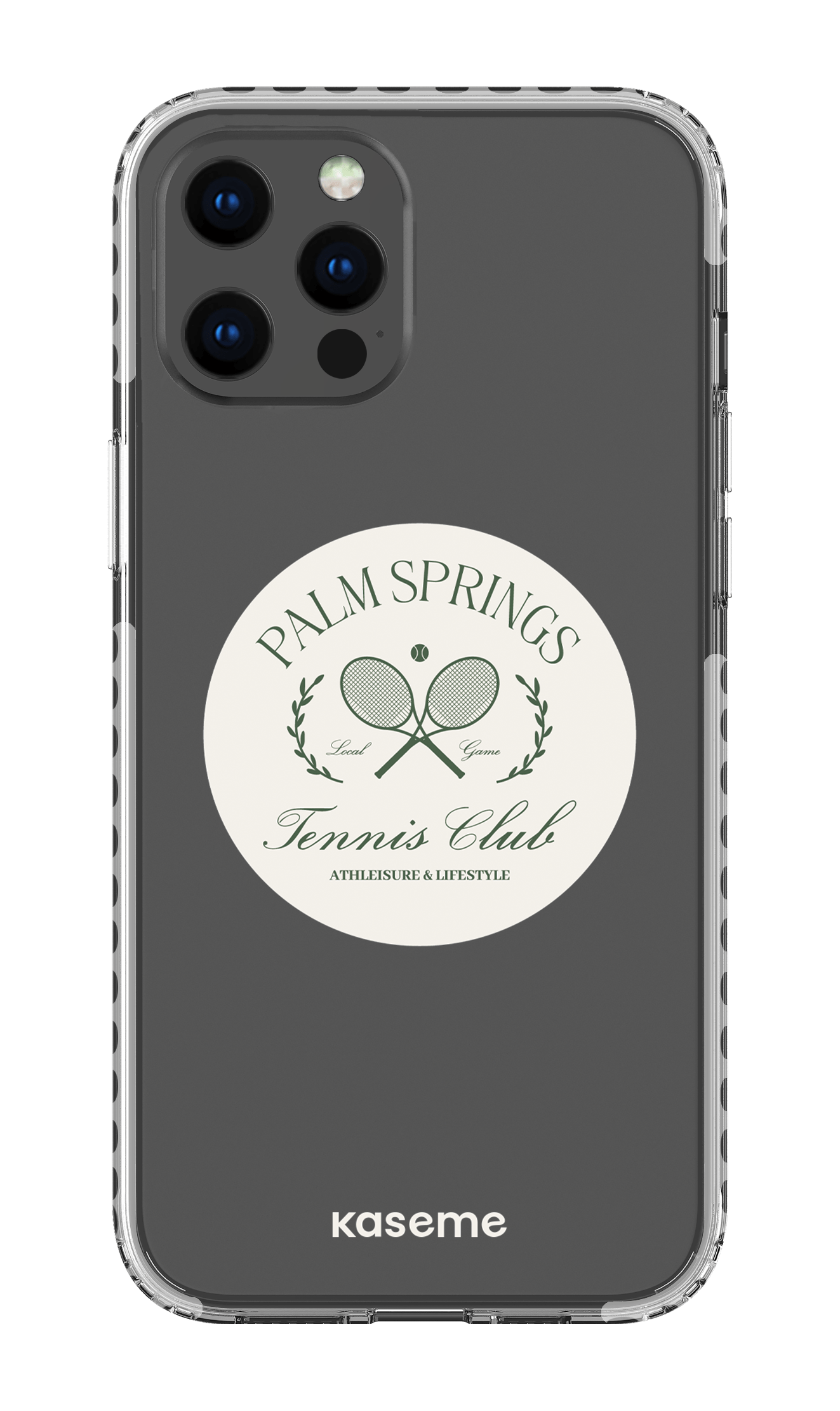 iPhone 12 Pro Max Clear Case - White Serve it up Clear Case -