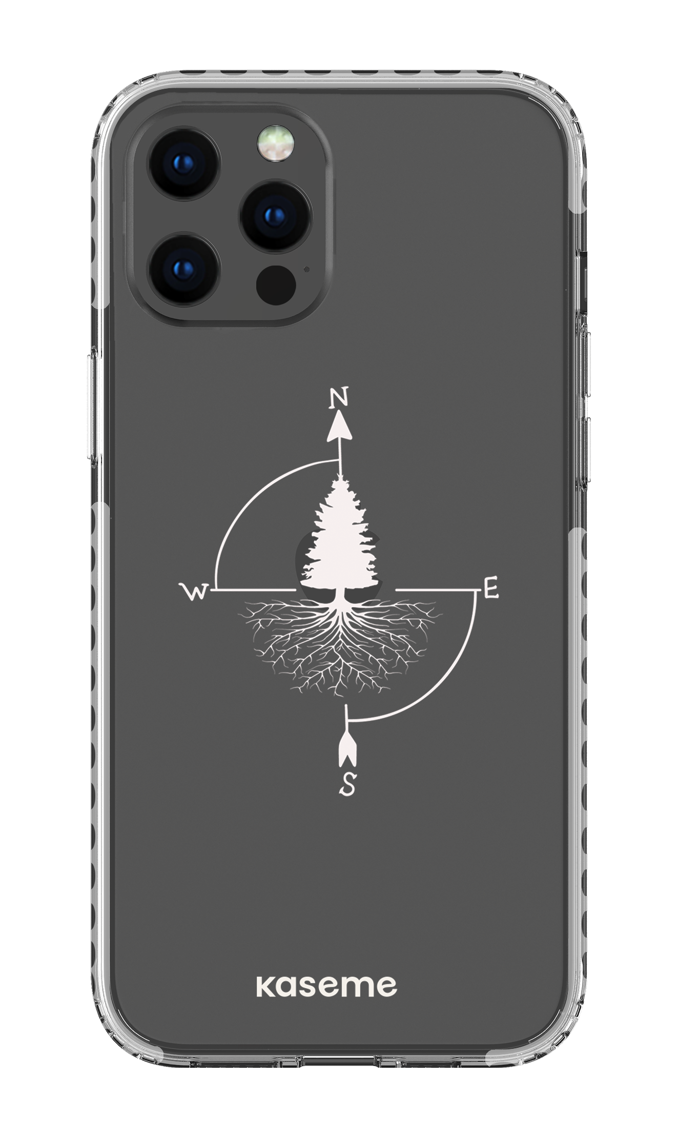 iPhone 12 Pro Max Clear Case - White Skyline Clear Case -