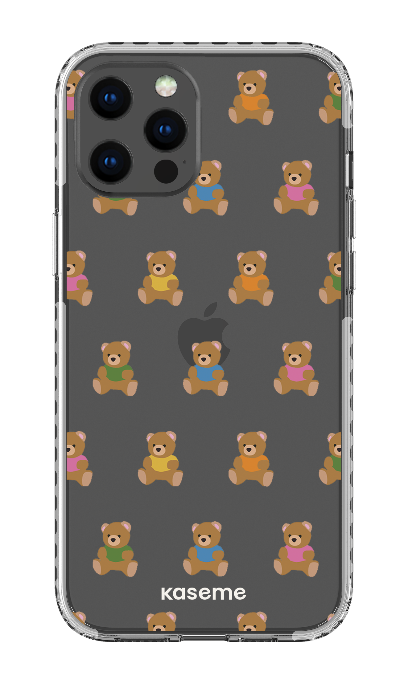 iPhone 12 Pro Max Clear Case - White Teddy Clear Case -