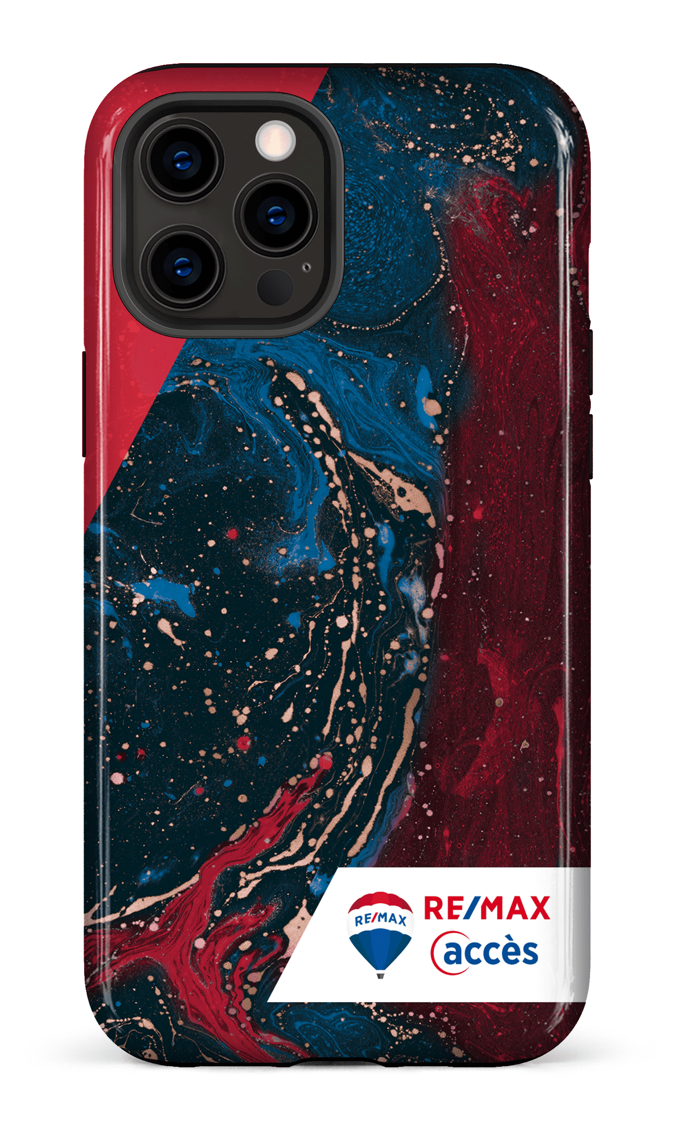 iPhone 12 Pro Max Tough Peinture marbrée sombre -