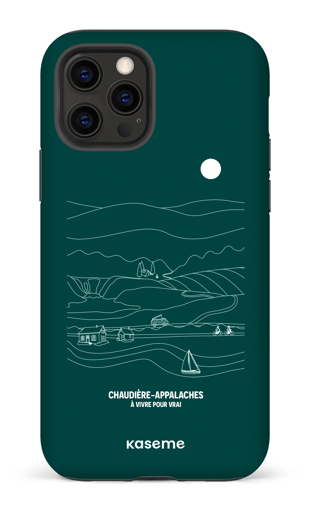 iPhone 12 Pro Tough Matte Paysage Line Art par TCA -