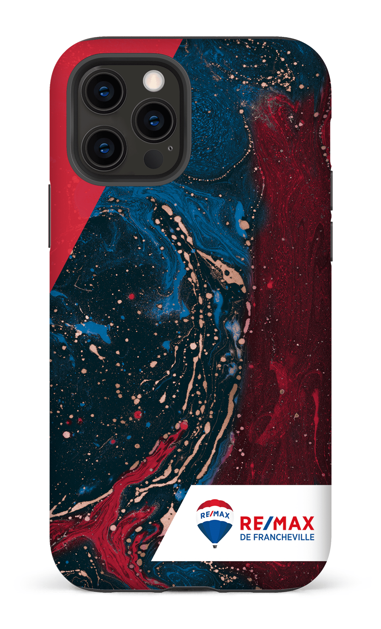 iPhone 12 Pro Tough Matte Peinture marbrée sombre de Francheville -