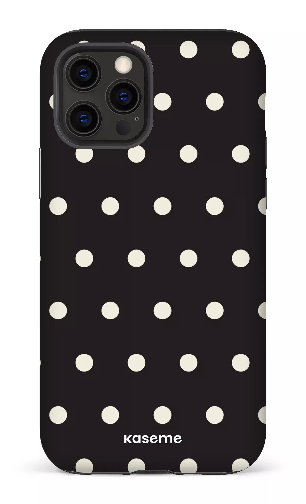 iPhone 12 Pro Tough Matte Polka Black -