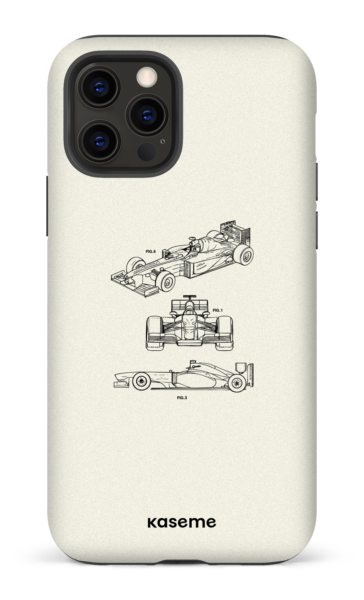 iPhone 12 Pro Tough Matte Sport Car White -