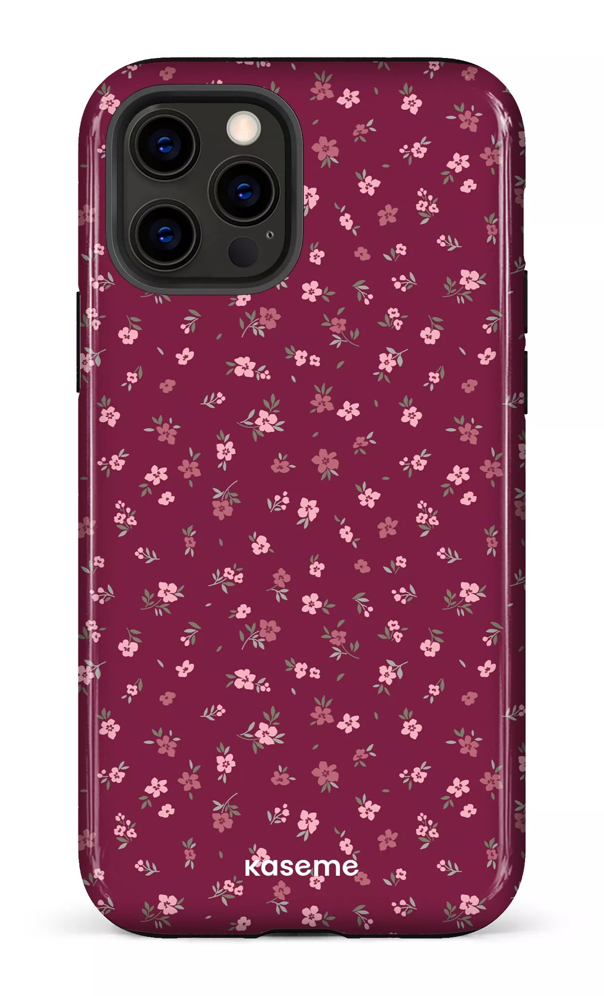 iPhone 12 Pro Tough Porcelain Blossom Burgundy -