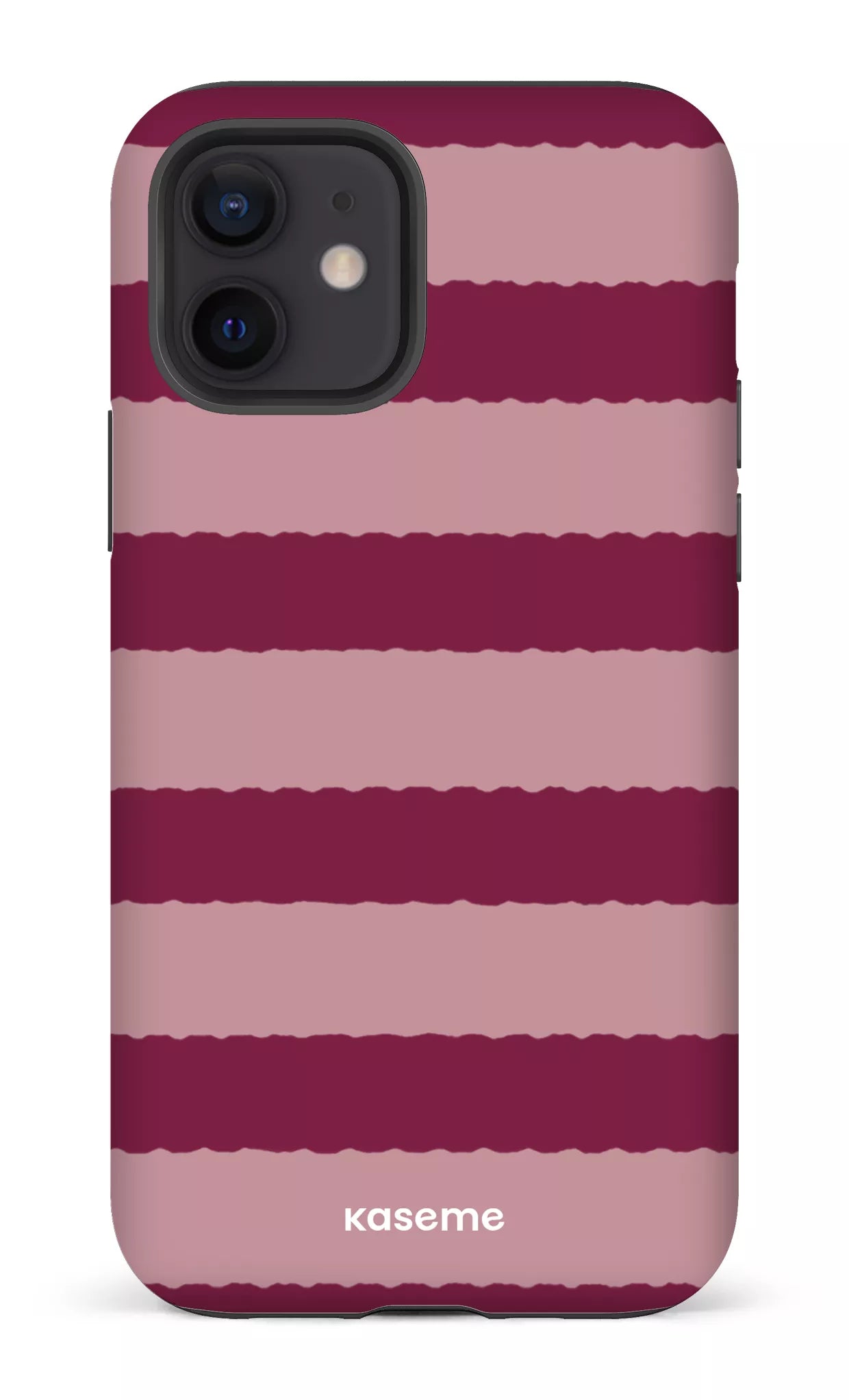 iPhone 12 Tough Matte Aligned Burgundy -