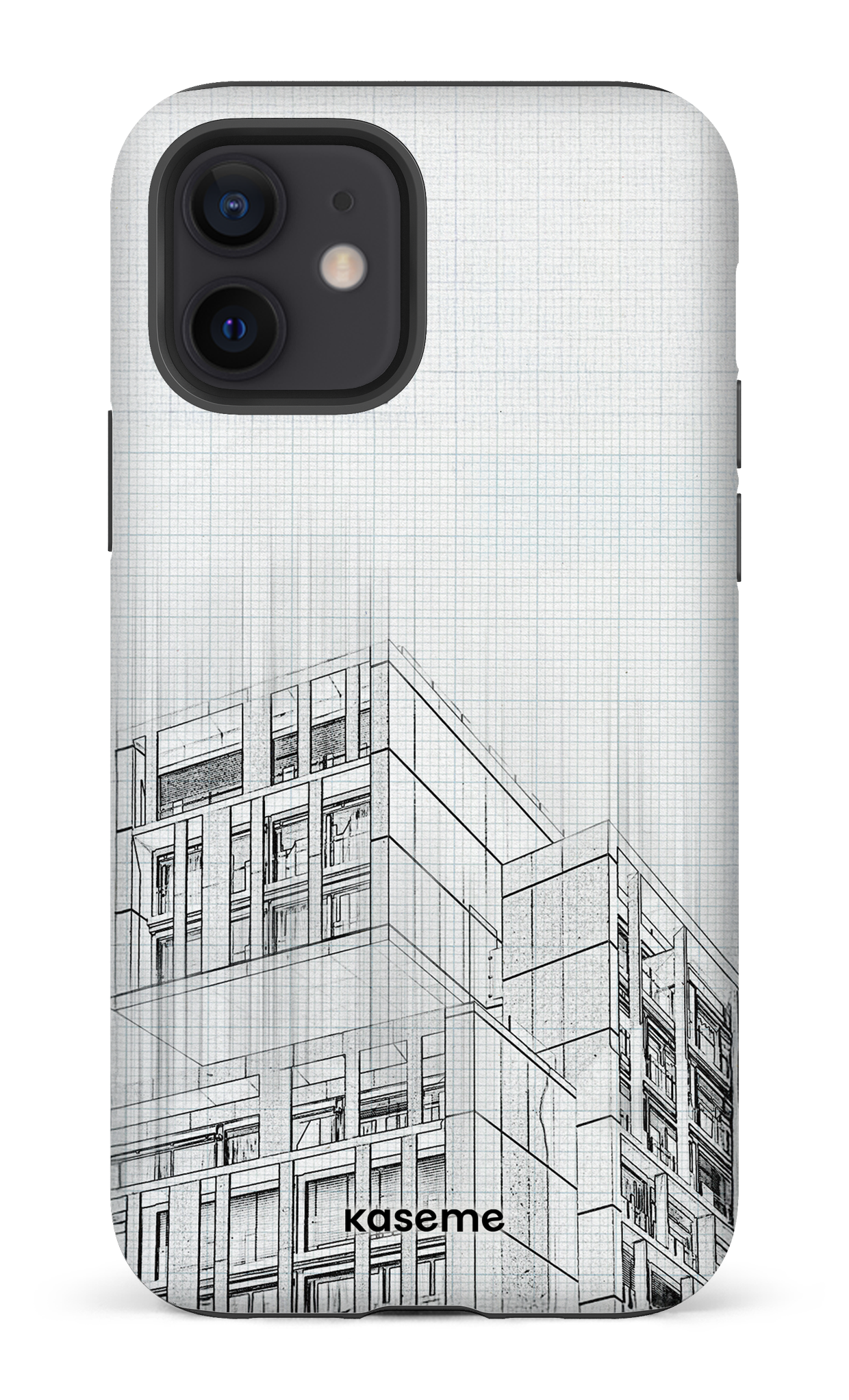 iPhone 12 Tough Matte Blueprint -