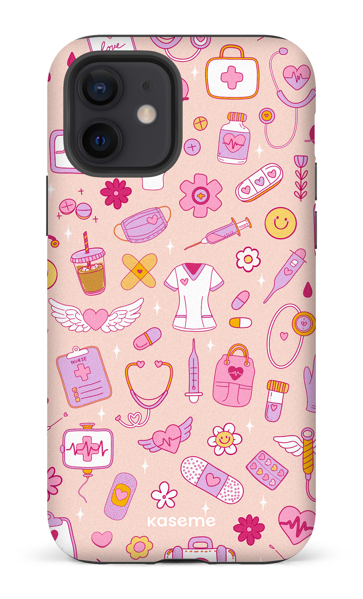 iPhone 12 Tough Matte Code Pink -