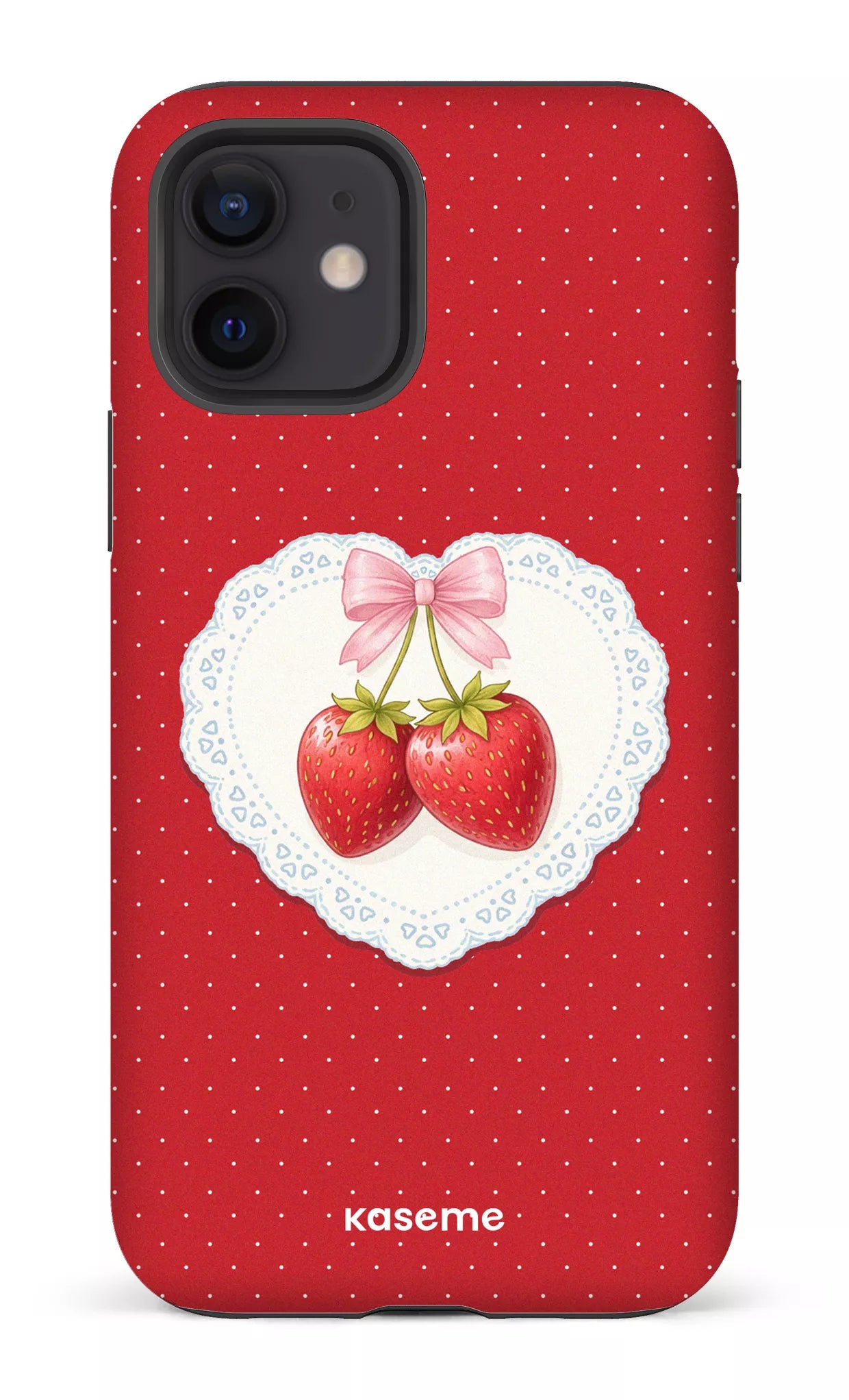 iPhone 12 Tough Matte Fresa Lace Red -