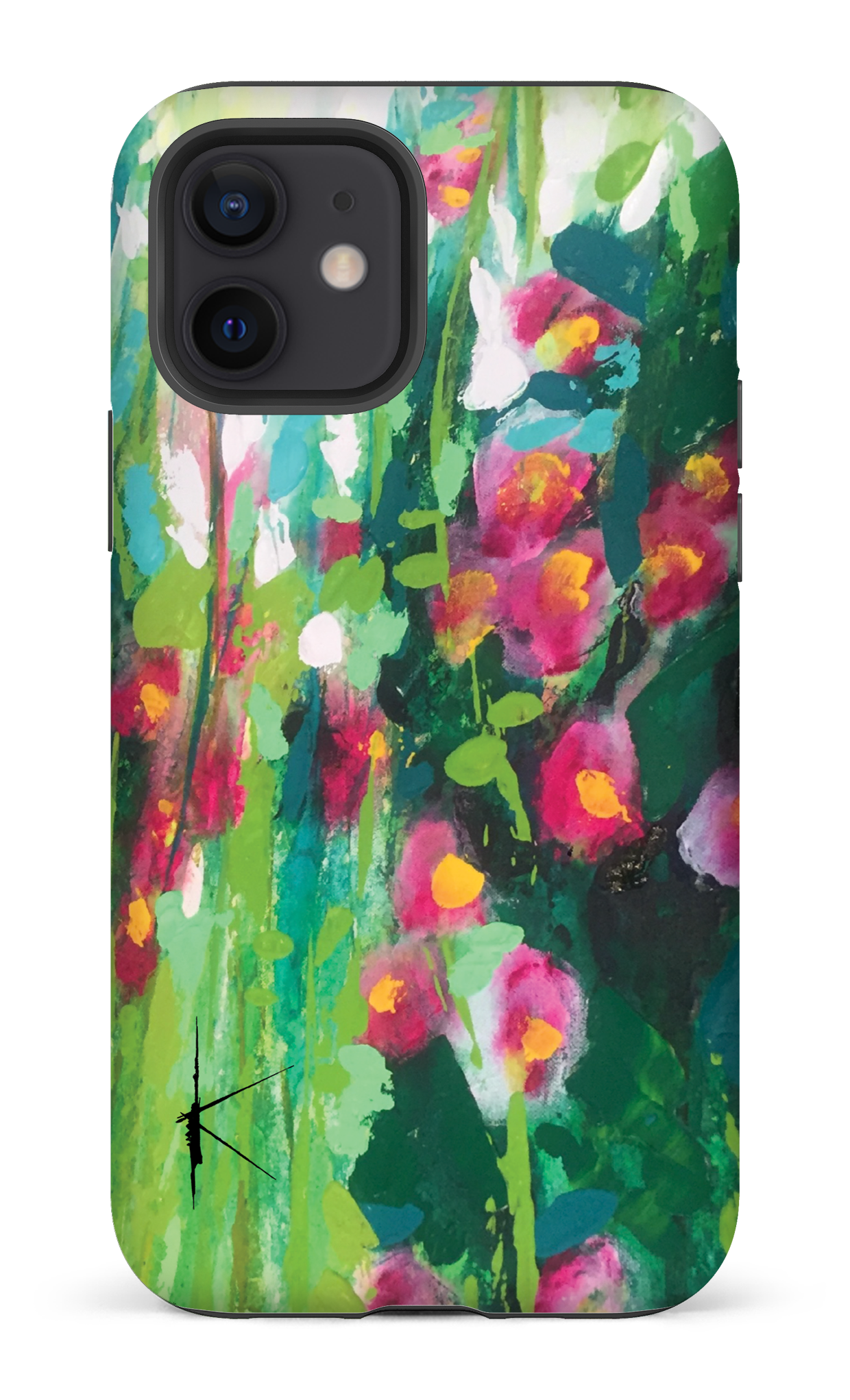 iPhone 12 Tough Matte La Rose Trémière par Kristine Girard -