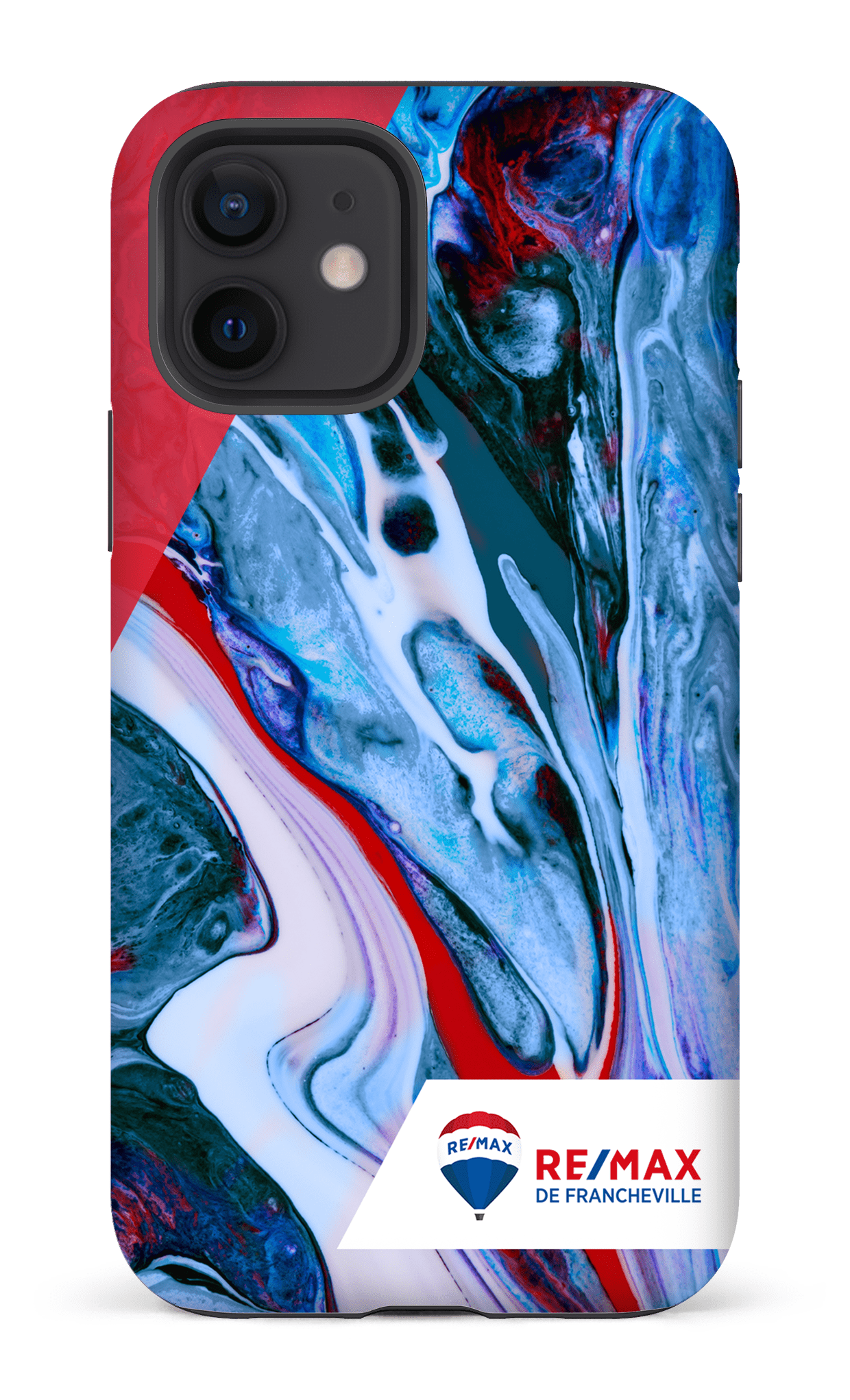 iPhone 12 Tough Matte Peinture marbrée claire de Francheville -