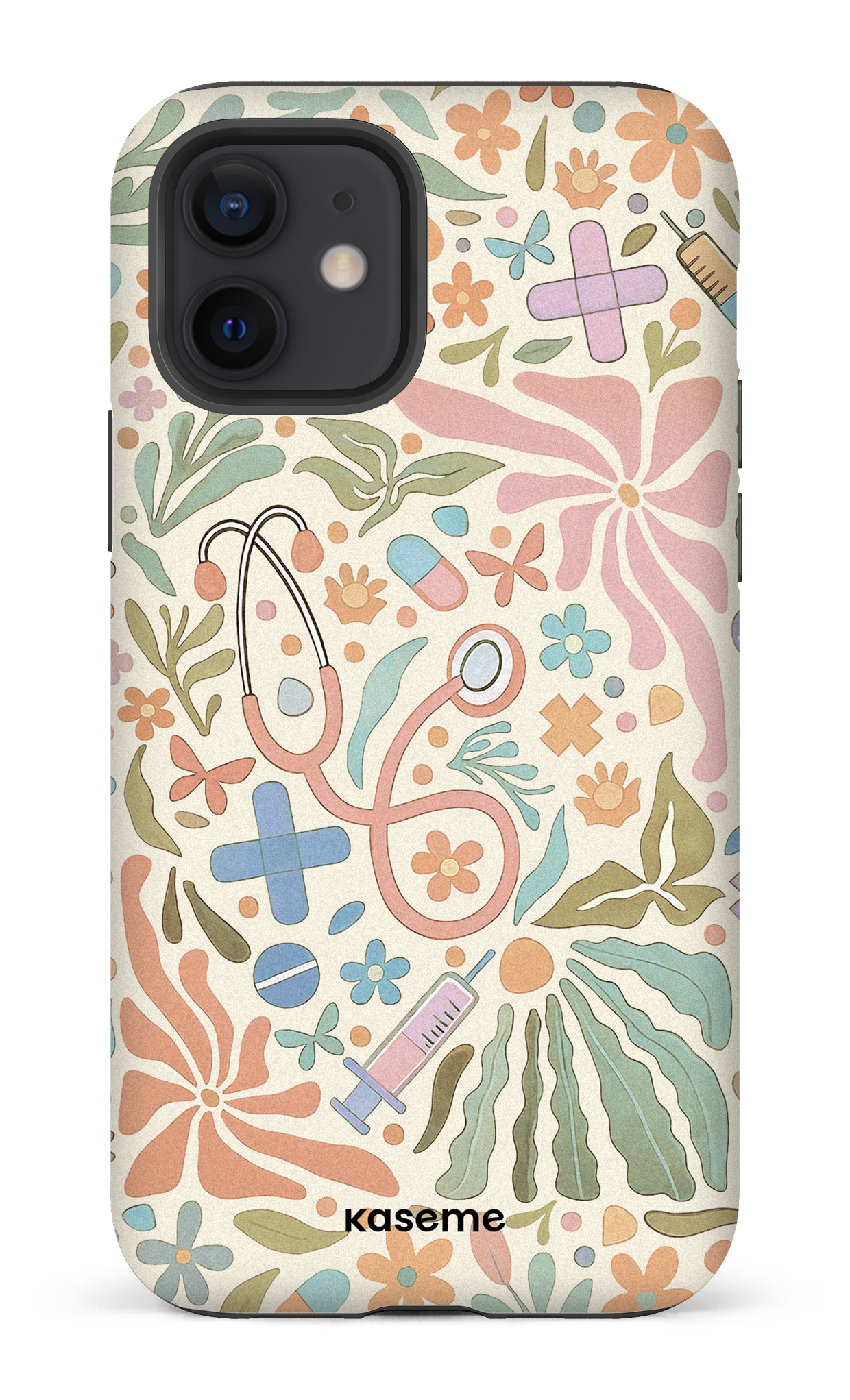 iPhone 12 Tough Matte VitaBloom Beige -