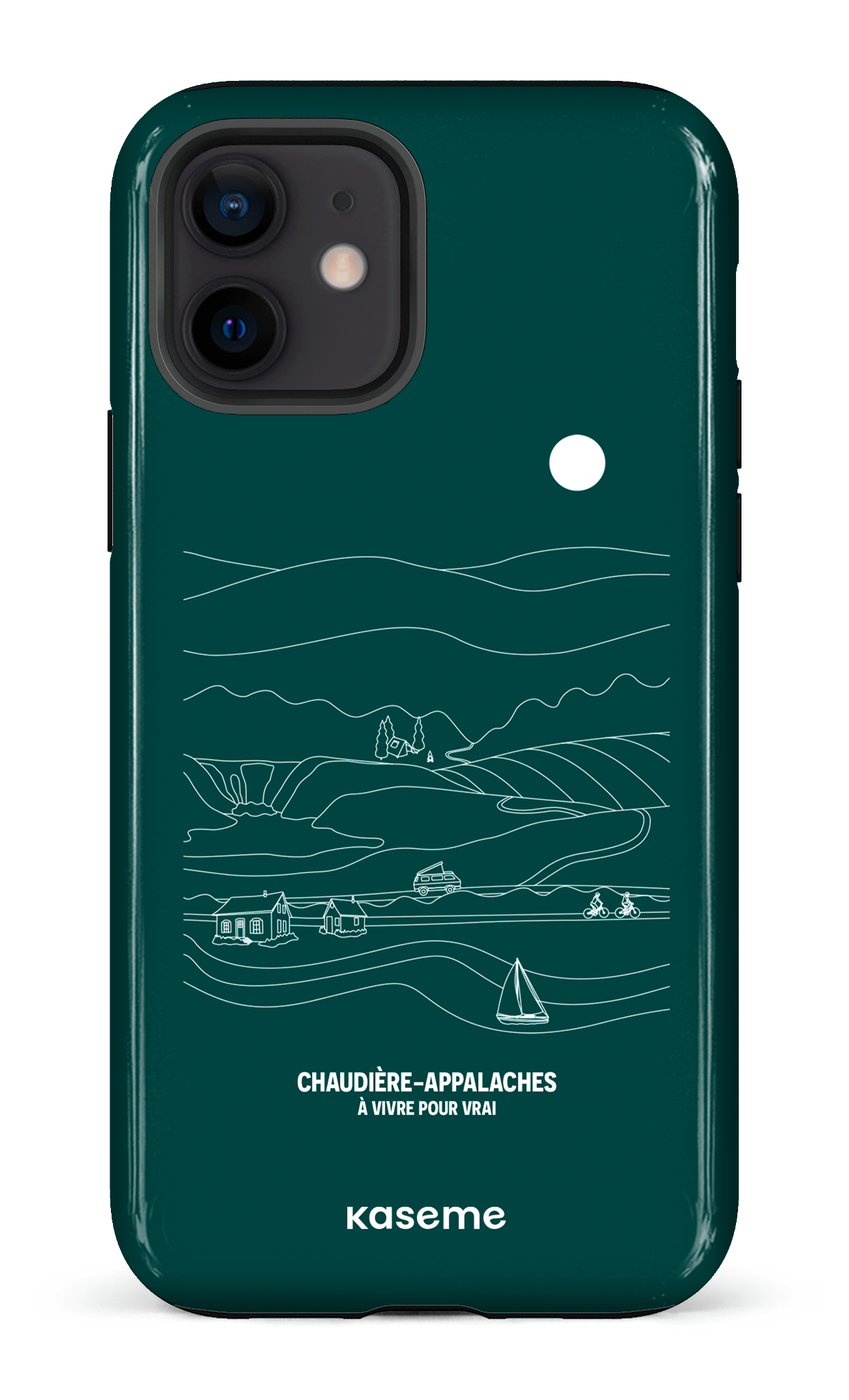 iPhone 12 Tough Paysage Line Art par TCA -