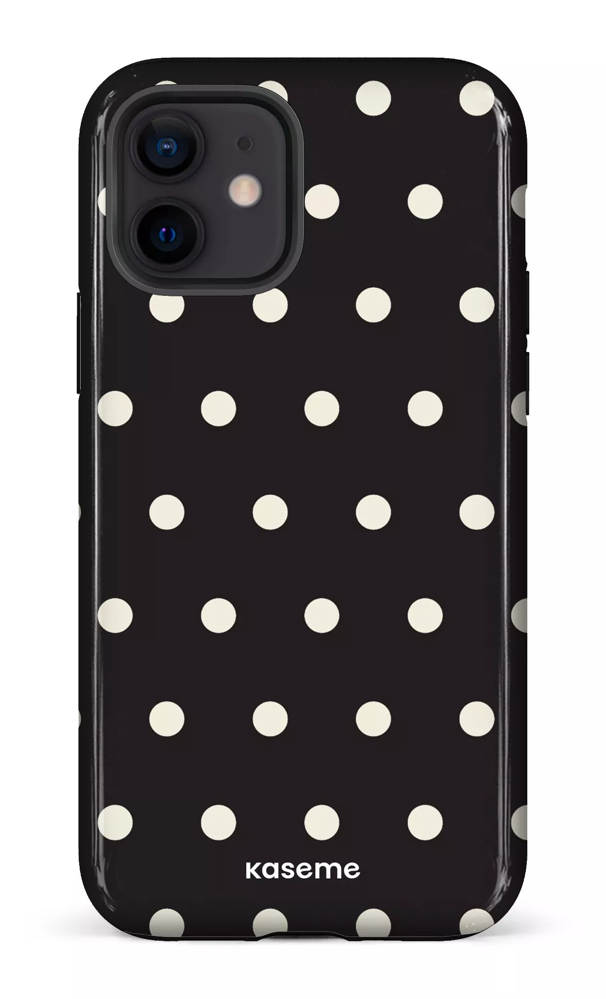 iPhone 12 Tough Polka Black -