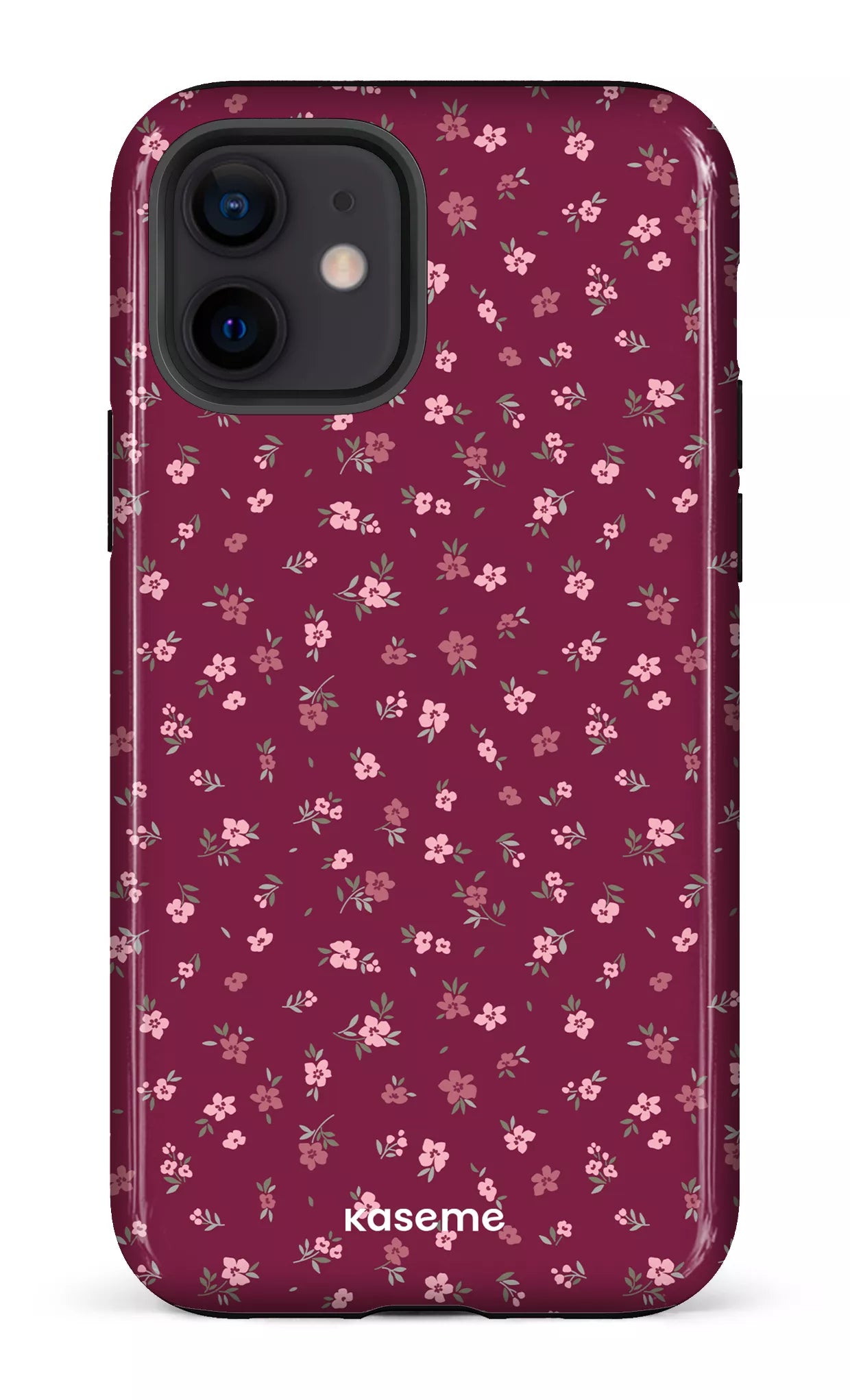 iPhone 12 Tough Porcelain Blossom Burgundy -