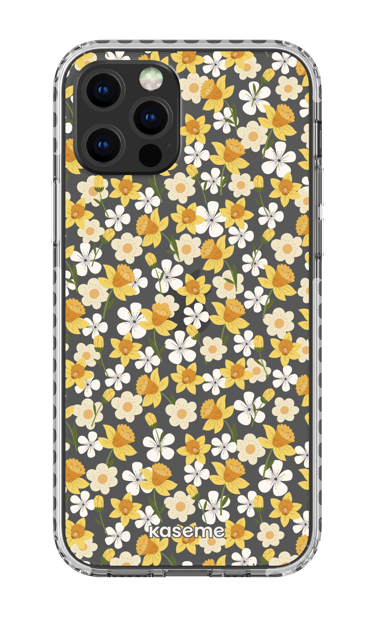 iPhone 12 pro Clear Case - White Daffodil Clear Case -