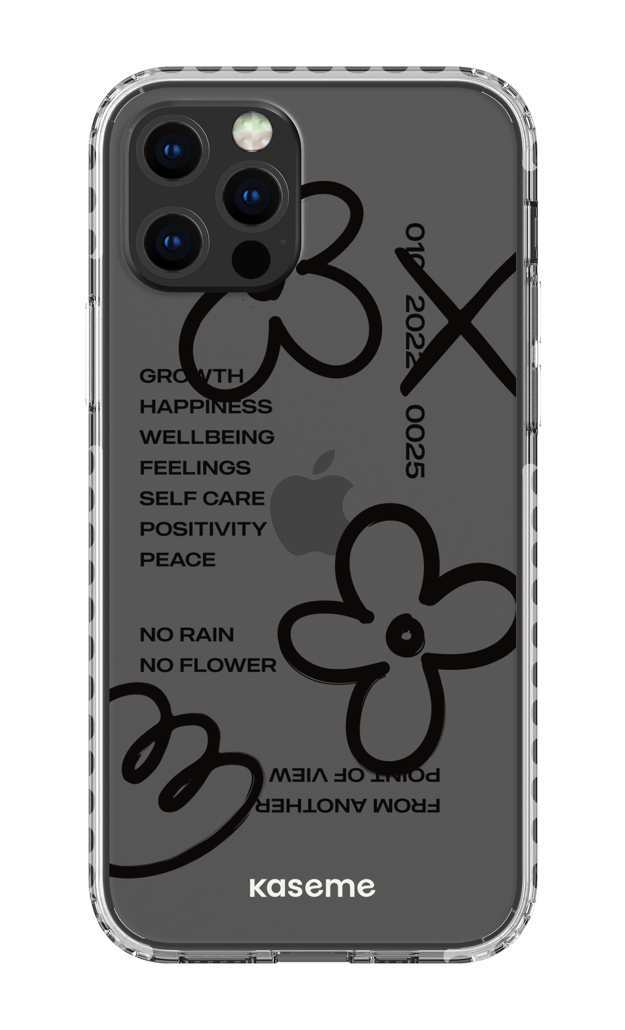 iPhone 12 pro Clear Case - White Feelings black clear case -