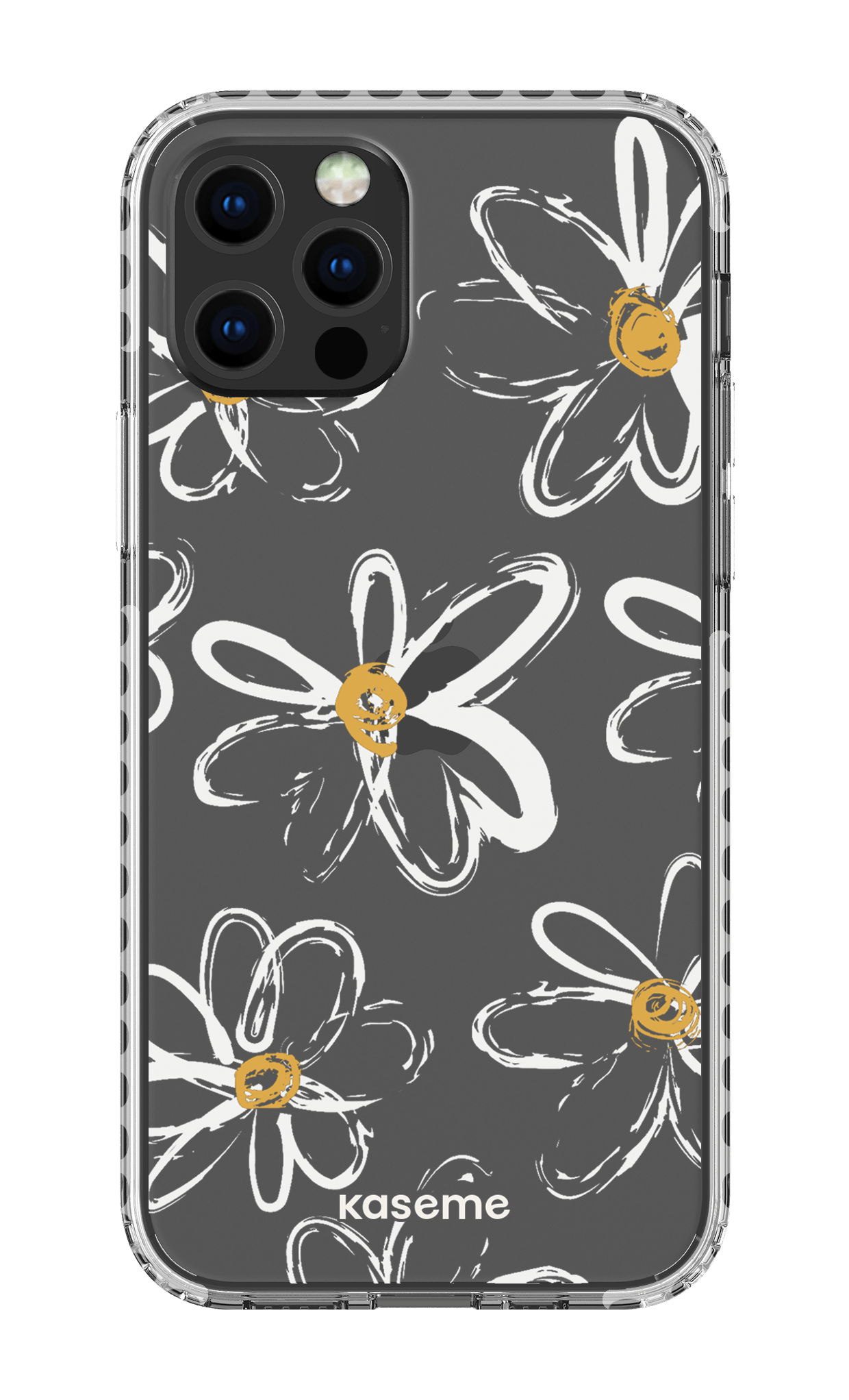 iPhone 12 pro Clear Case - White Give me flowers Clear Case -