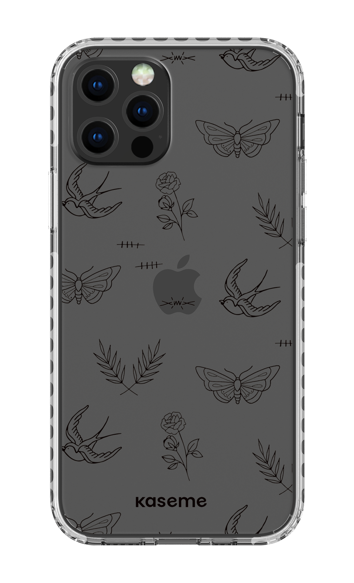 iPhone 12 pro Clear Case - White Ink clear case -