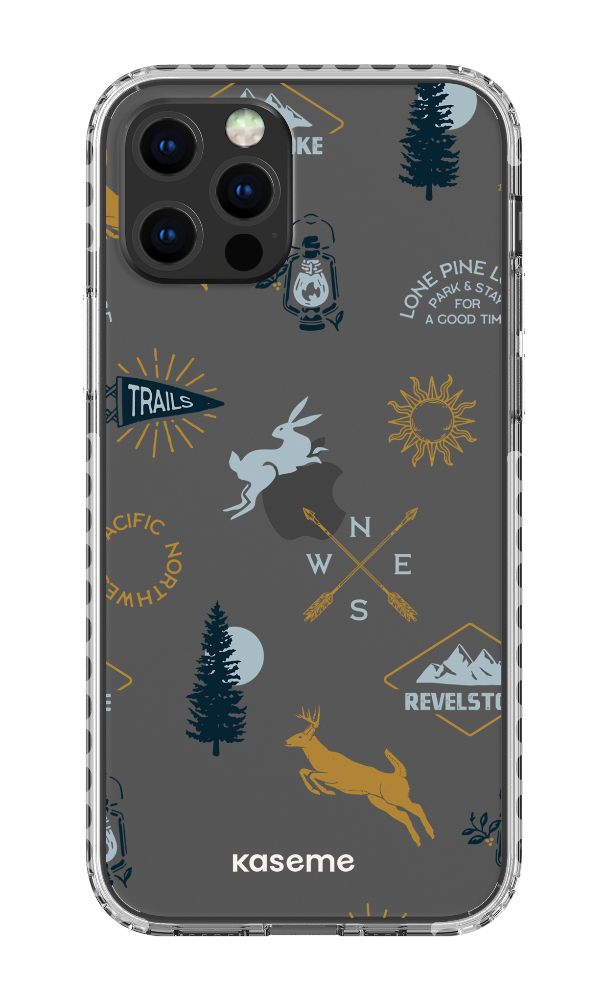 iPhone 12 pro Clear Case - White Revelstoke white clear case -