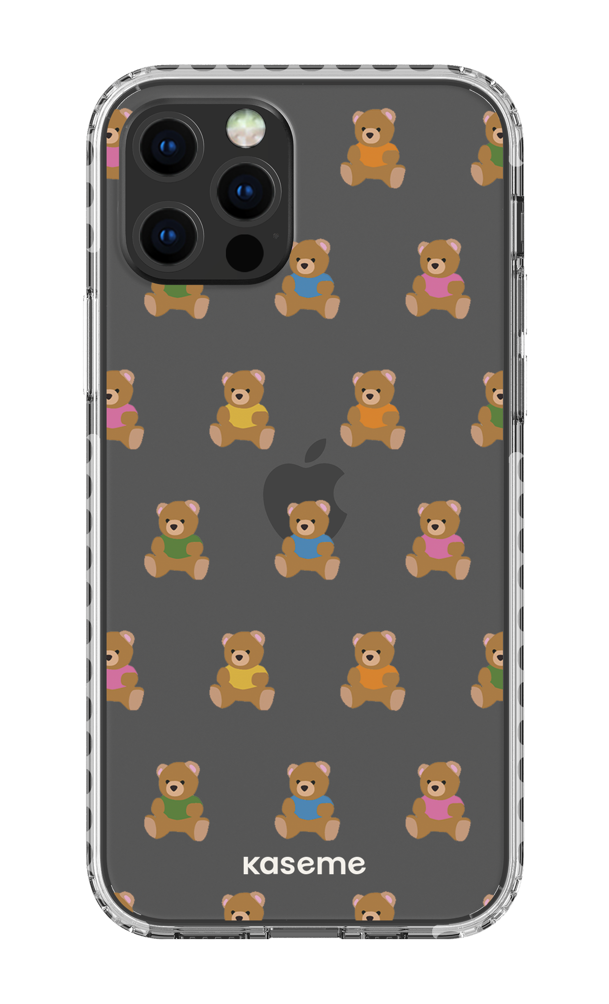 iPhone 12 pro Clear Case - White Teddy Clear Case -