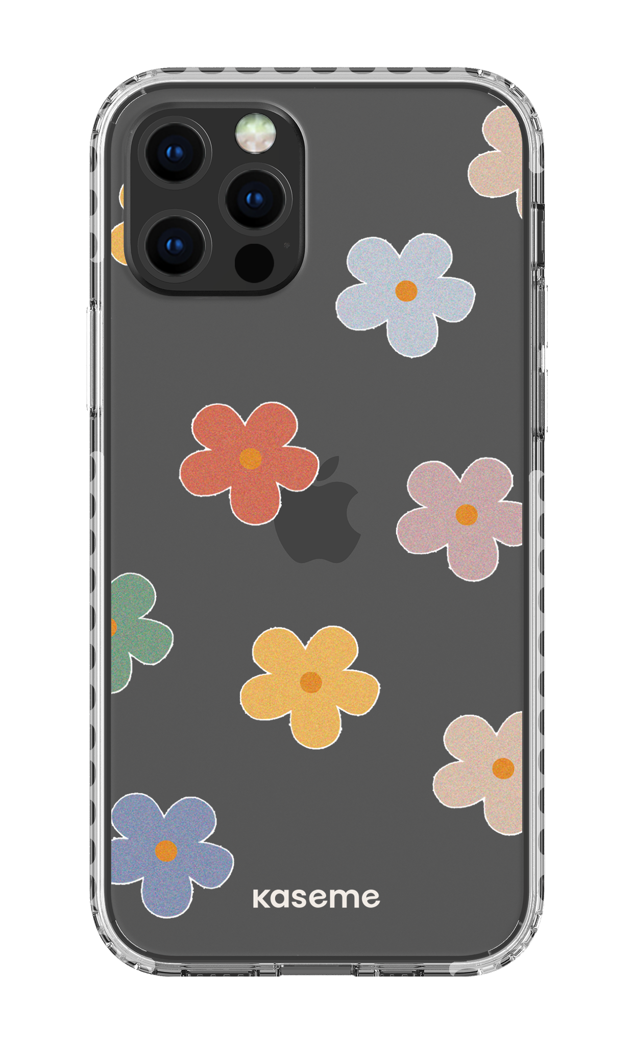 iPhone 12 pro Clear Case - White Woodstock Big Clear Case -