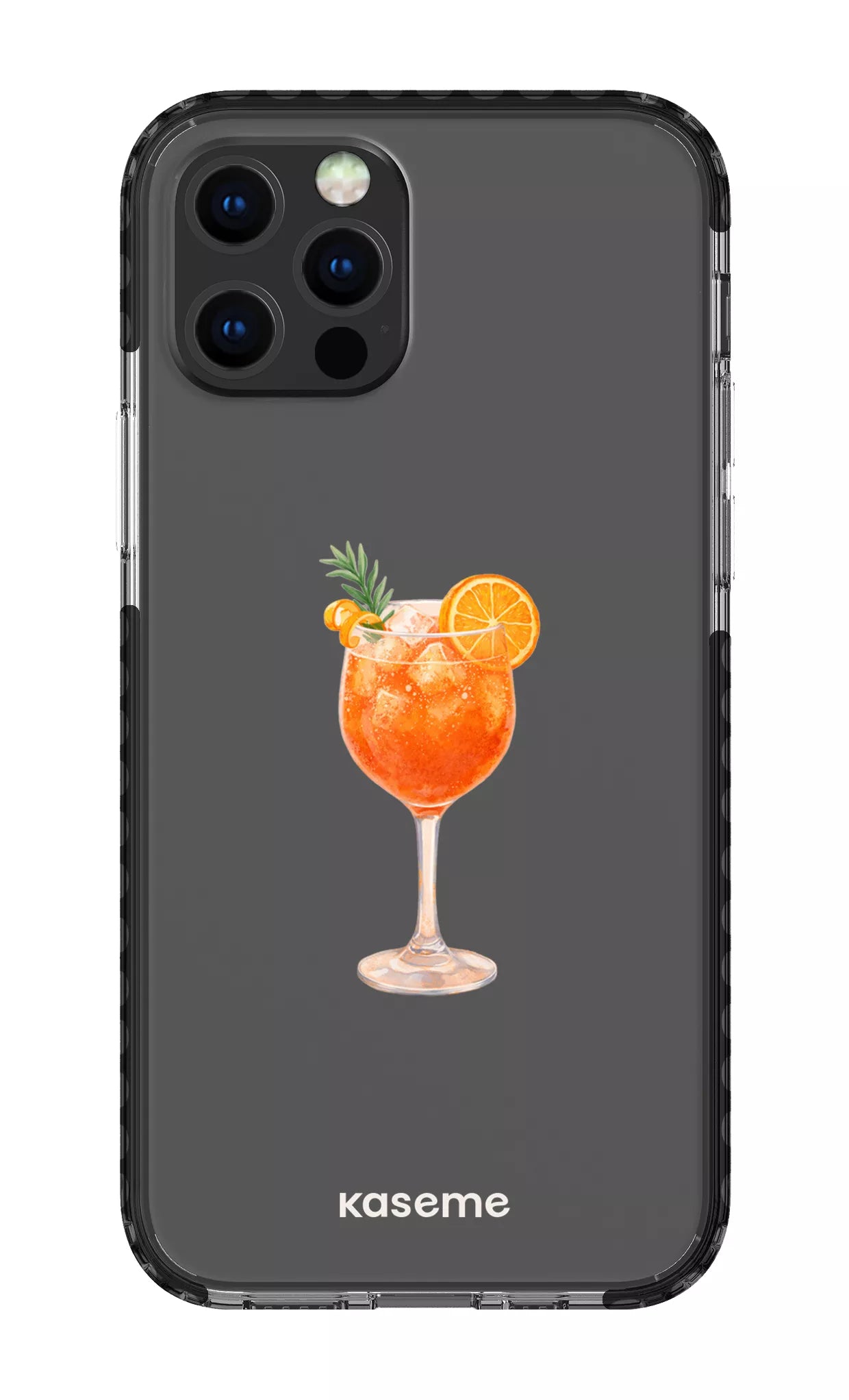 iPhone 12 pro Clear Case Black Aperol Sunset Clear Case -