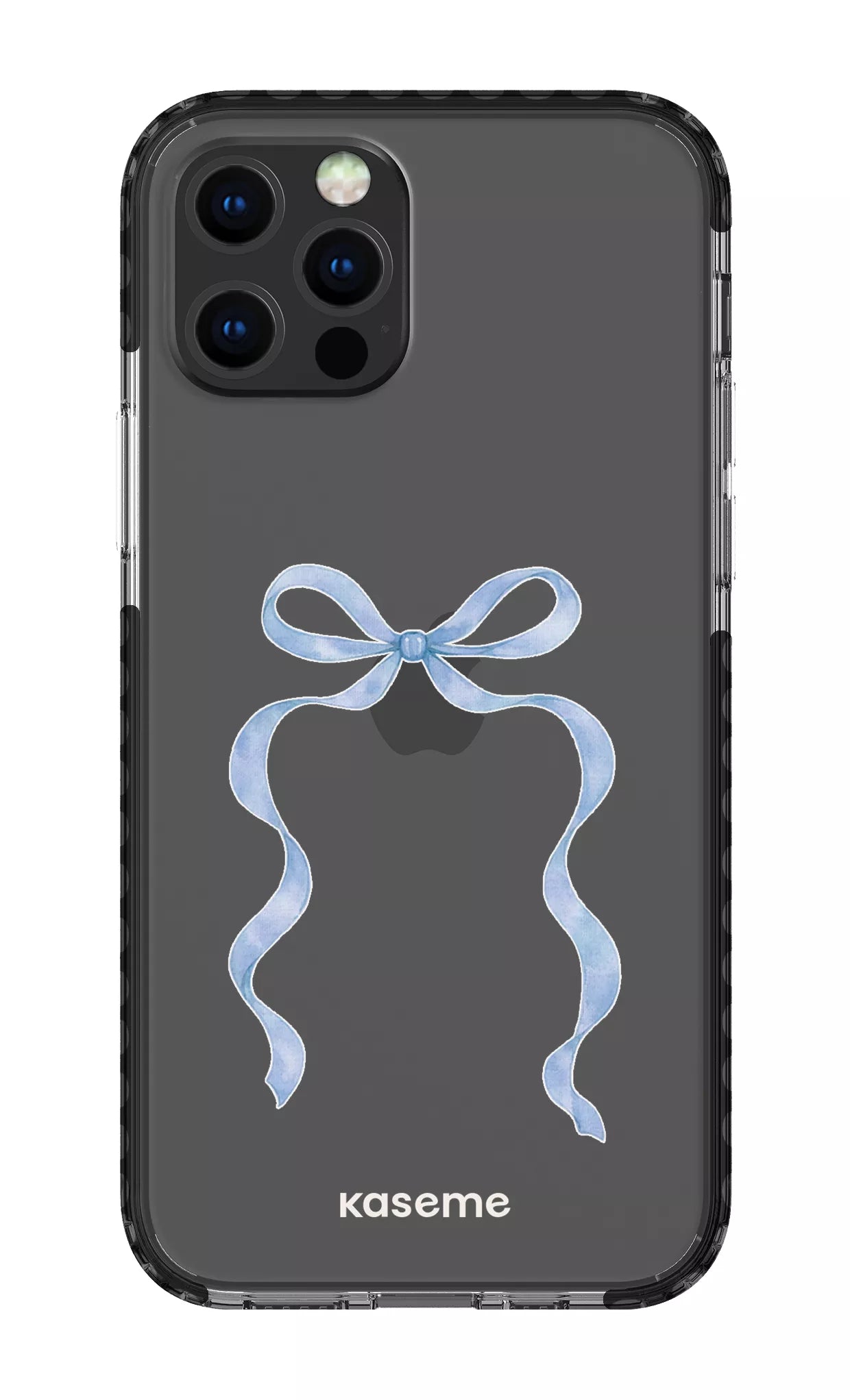 iPhone 12 pro Clear Case Black Celeste Blue Clear Case -
