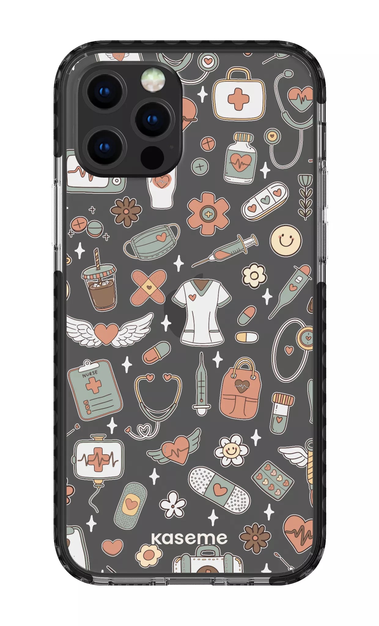 iPhone 12 pro Clear Case Black Code Clear Case -