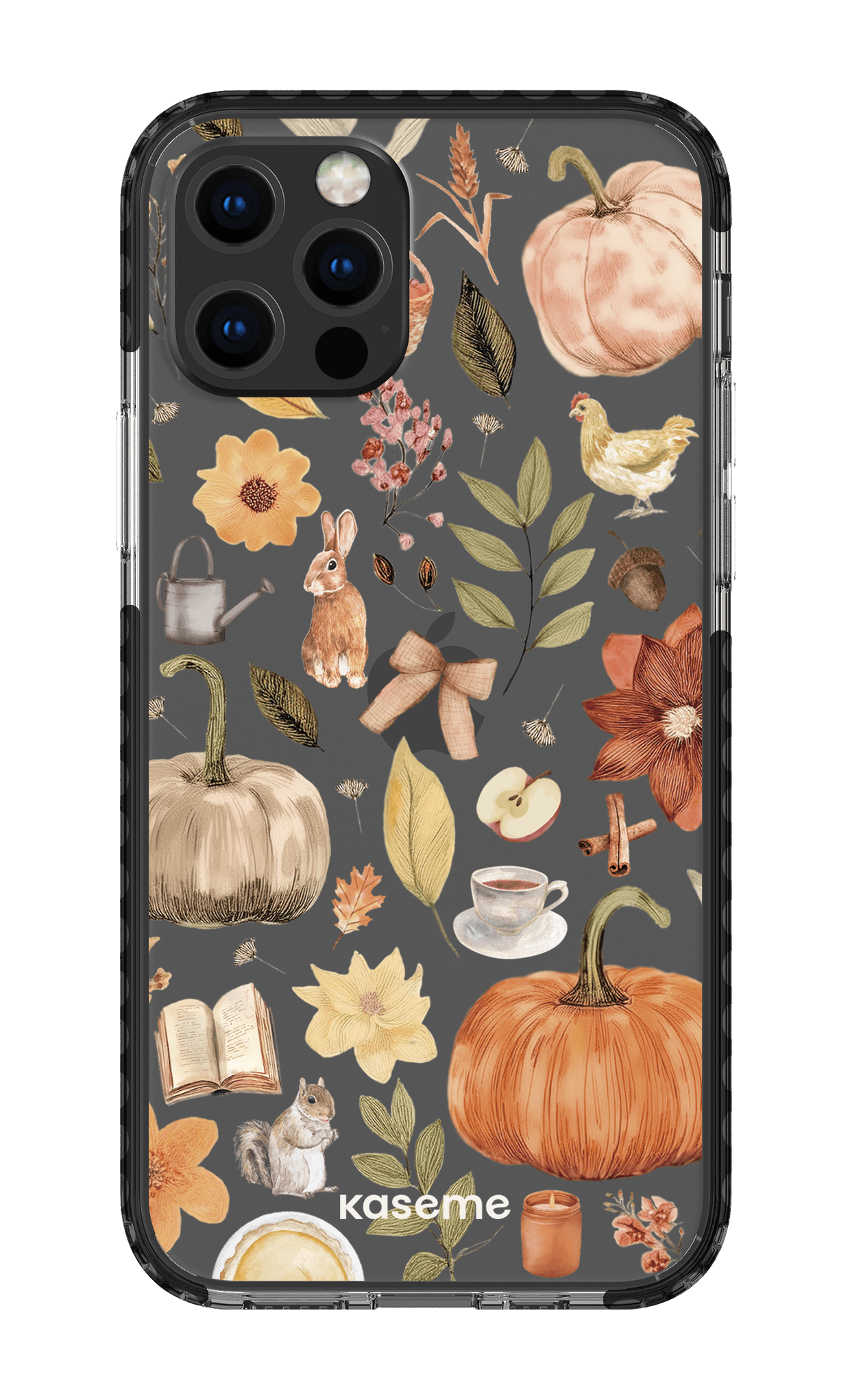 iPhone 12 pro Clear Case Black Harvest Hues Clear Case -