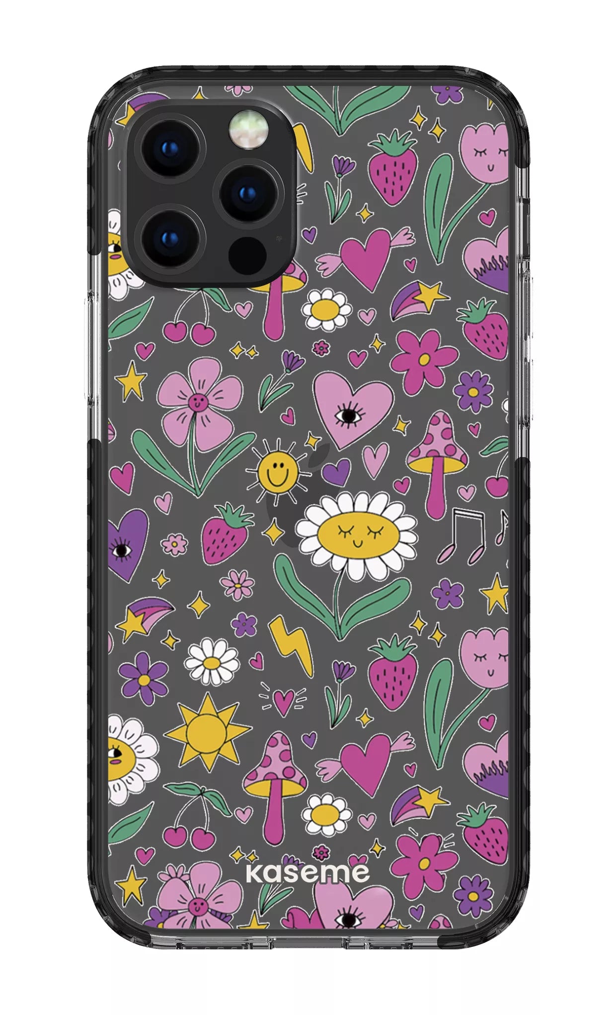 iPhone 12 pro Clear Case Black Hypnotize Clear Case -