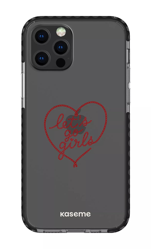 iPhone 12 pro Clear Case Black Let’s Go Girls Clear Case -