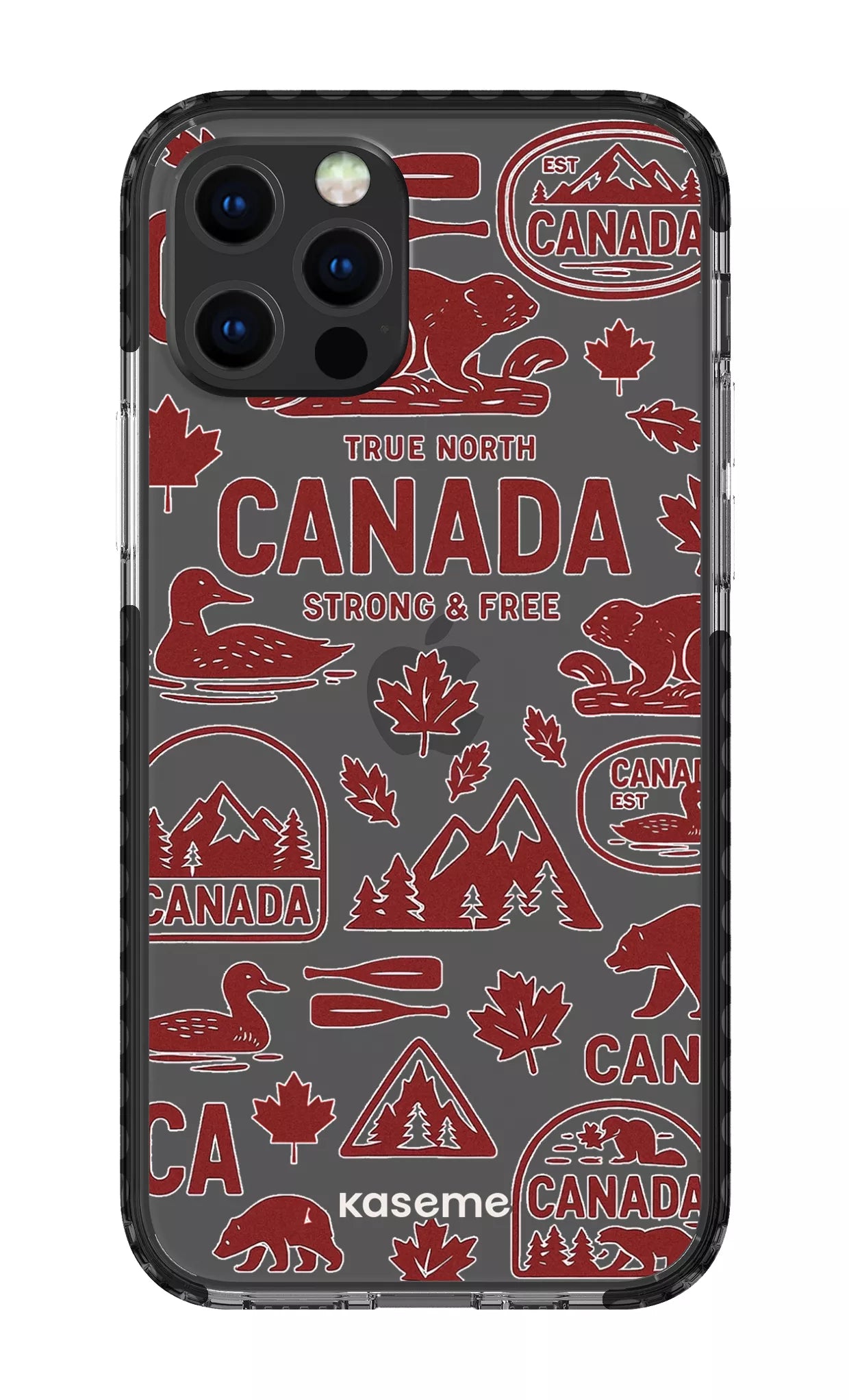 iPhone 12 pro Clear Case Black Oh Canada Clear Case -