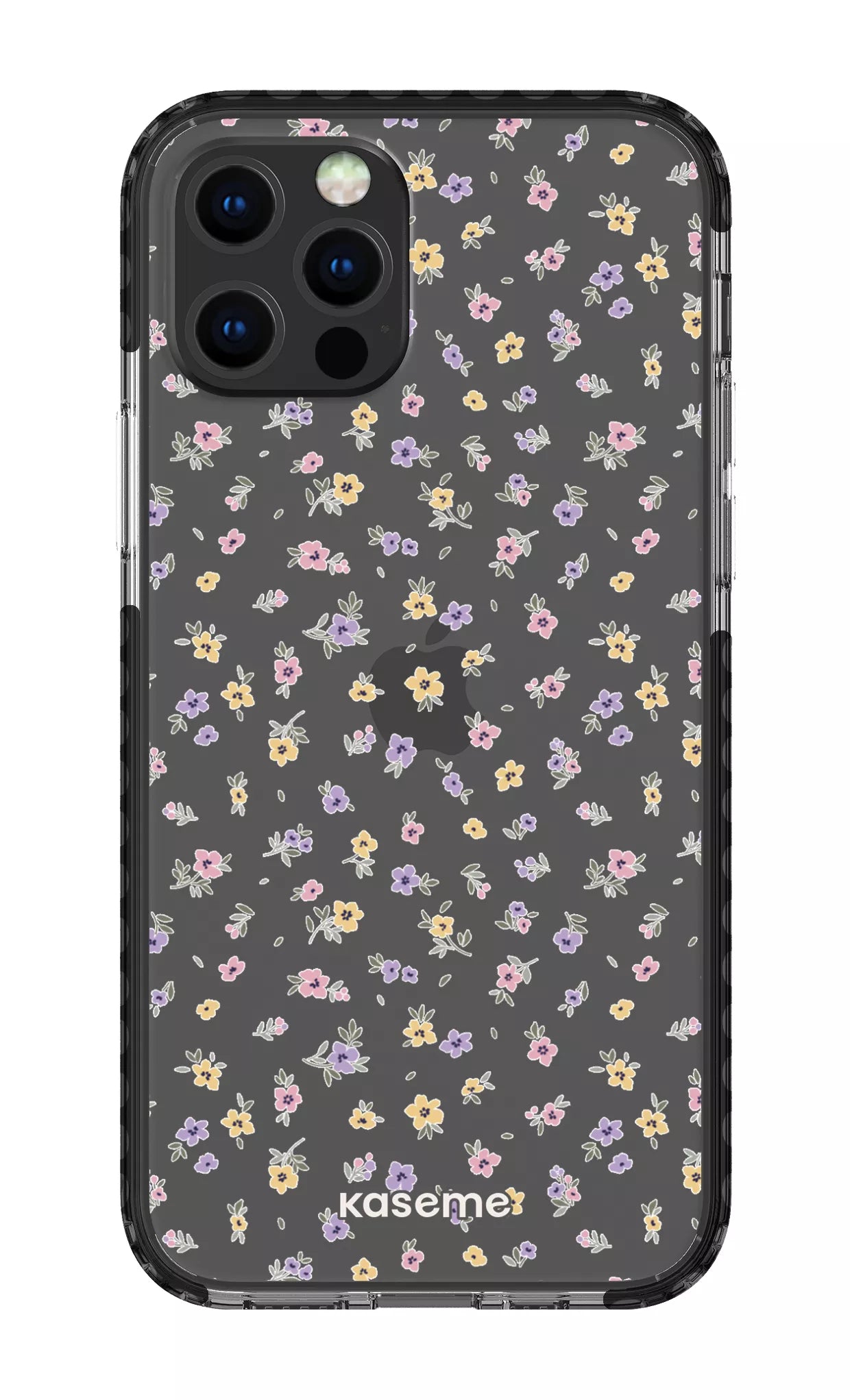 iPhone 12 pro Clear Case Black Porcelain Blossom Clear Case -