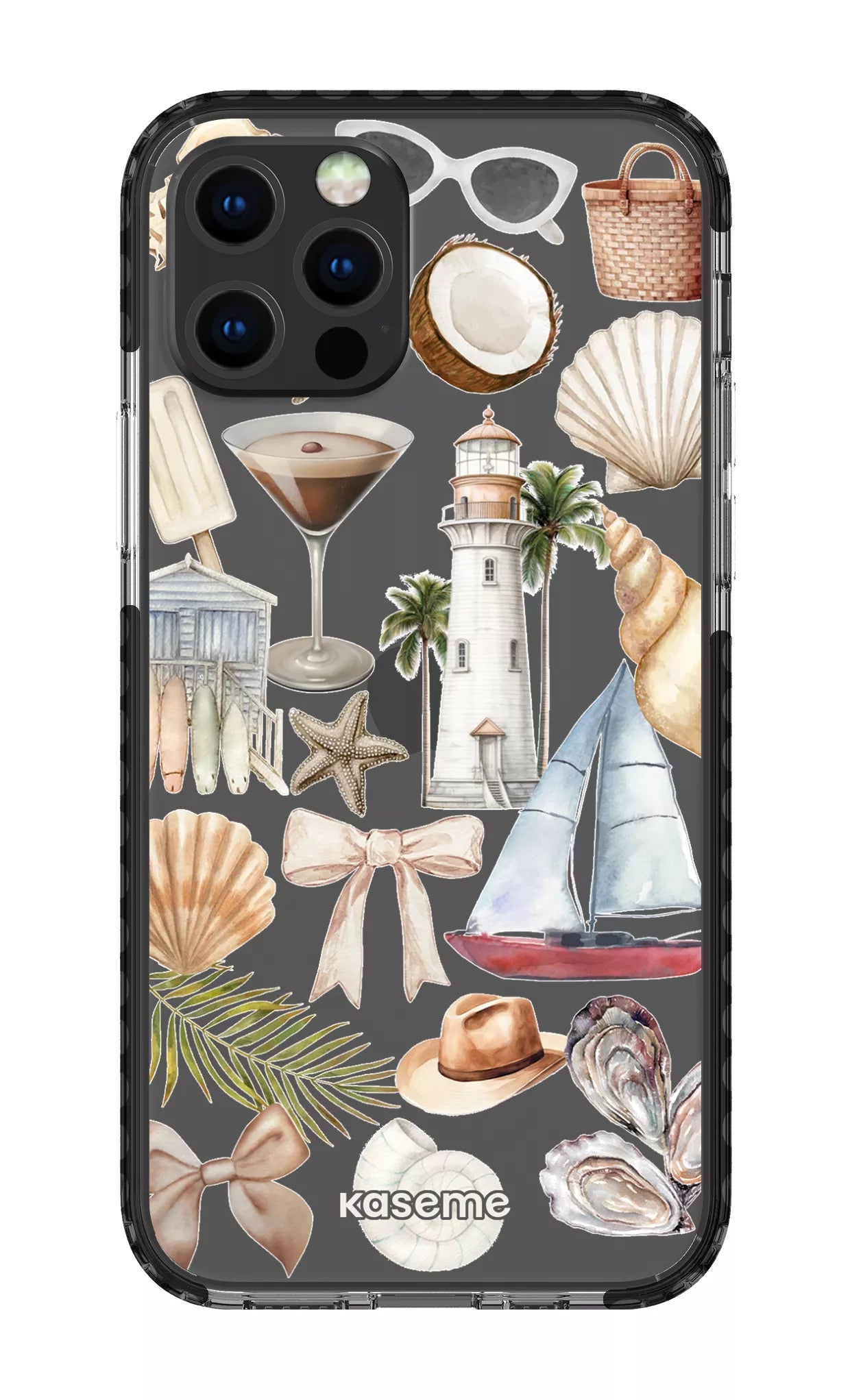 iPhone 12 pro Clear Case Black Riviera Clear Case -