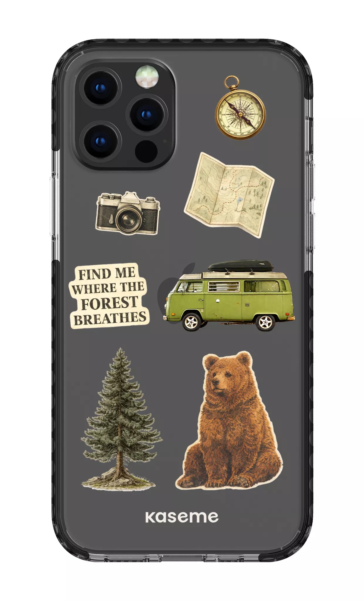 iPhone 12 pro Clear Case Black Roamer Clear Case -