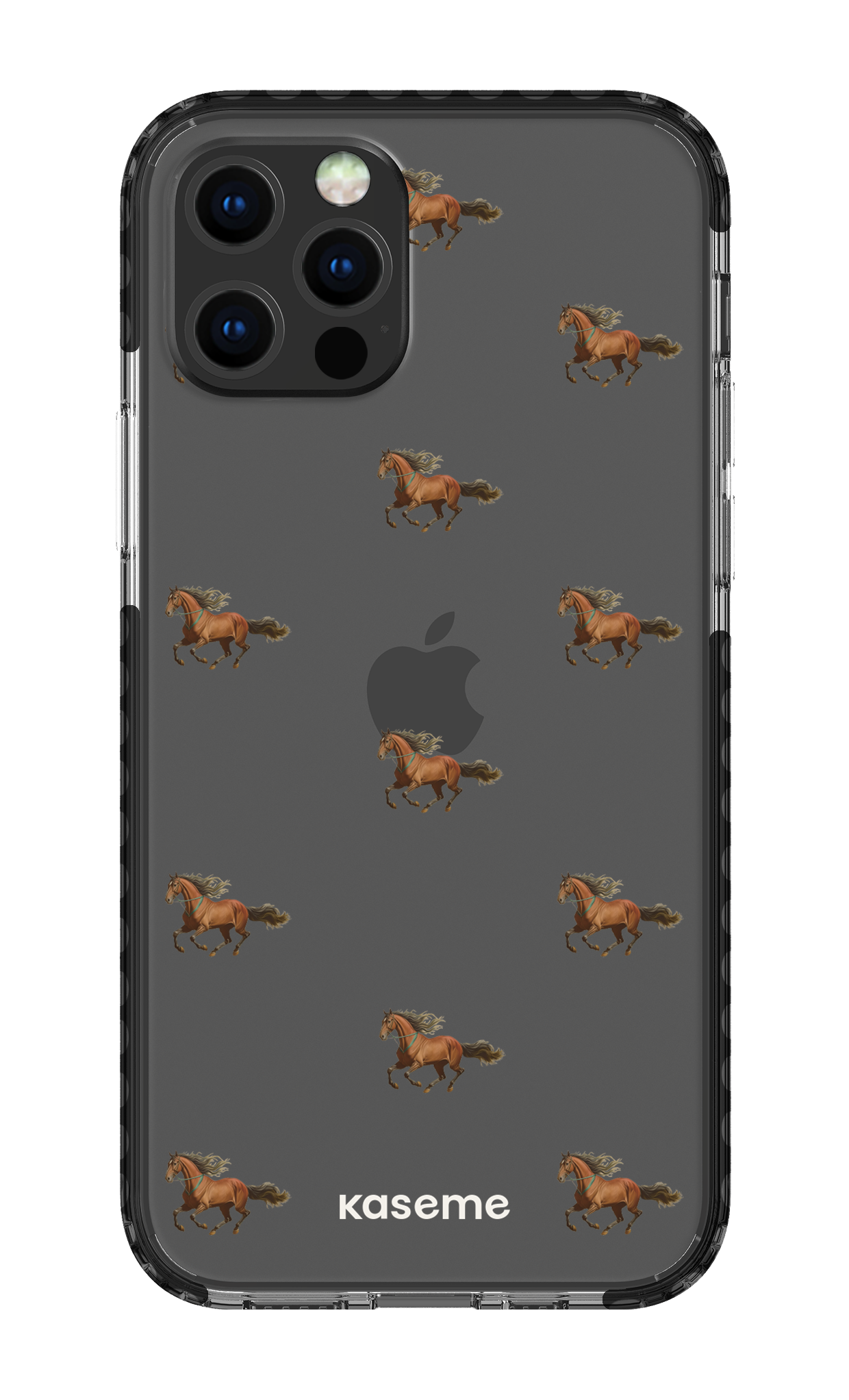 iPhone 12 pro Clear Case Black Saddle Clear Case -