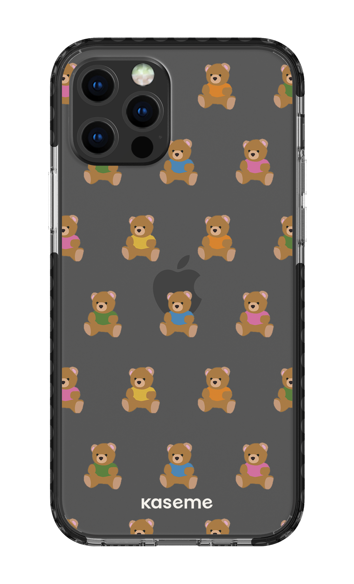 iPhone 12 pro Clear Case Black Teddy Clear Case -