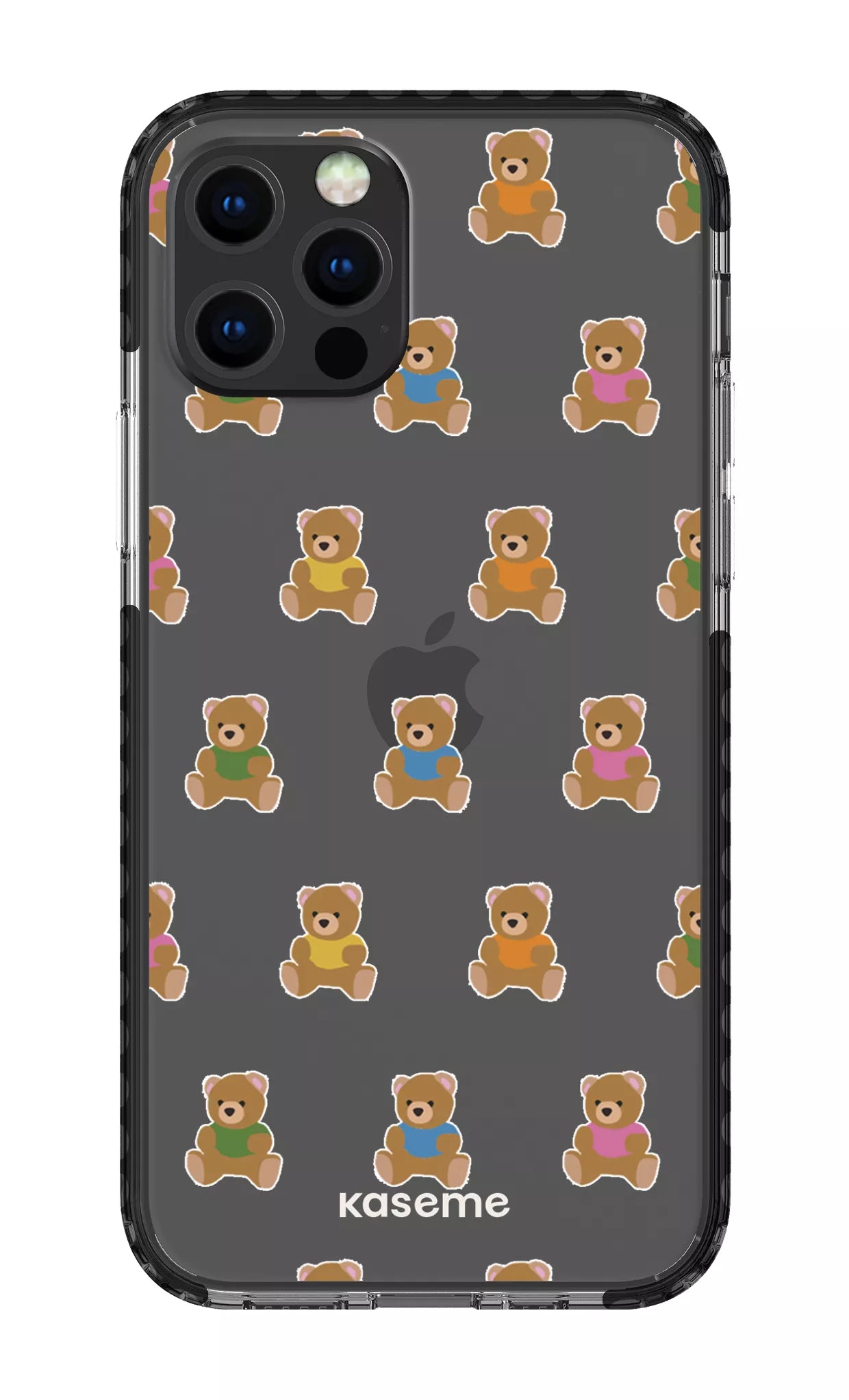 iPhone 12 pro Clear Case Black Teddy Clear Case -