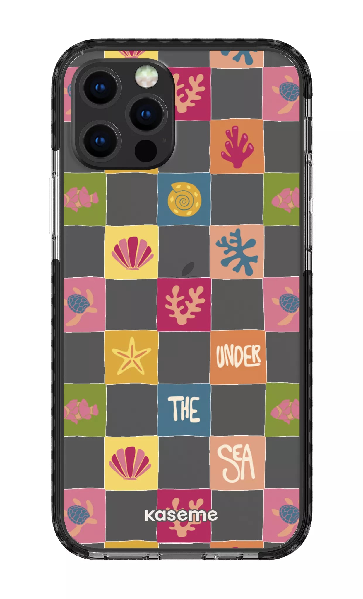 iPhone 12 pro Clear Case Black Under the sea Clear Case -