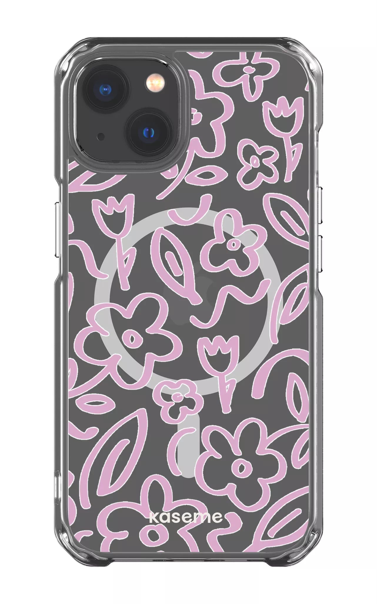 iPhone 13 Clear Case - Magsafe Brooklyn pink Clear Case -