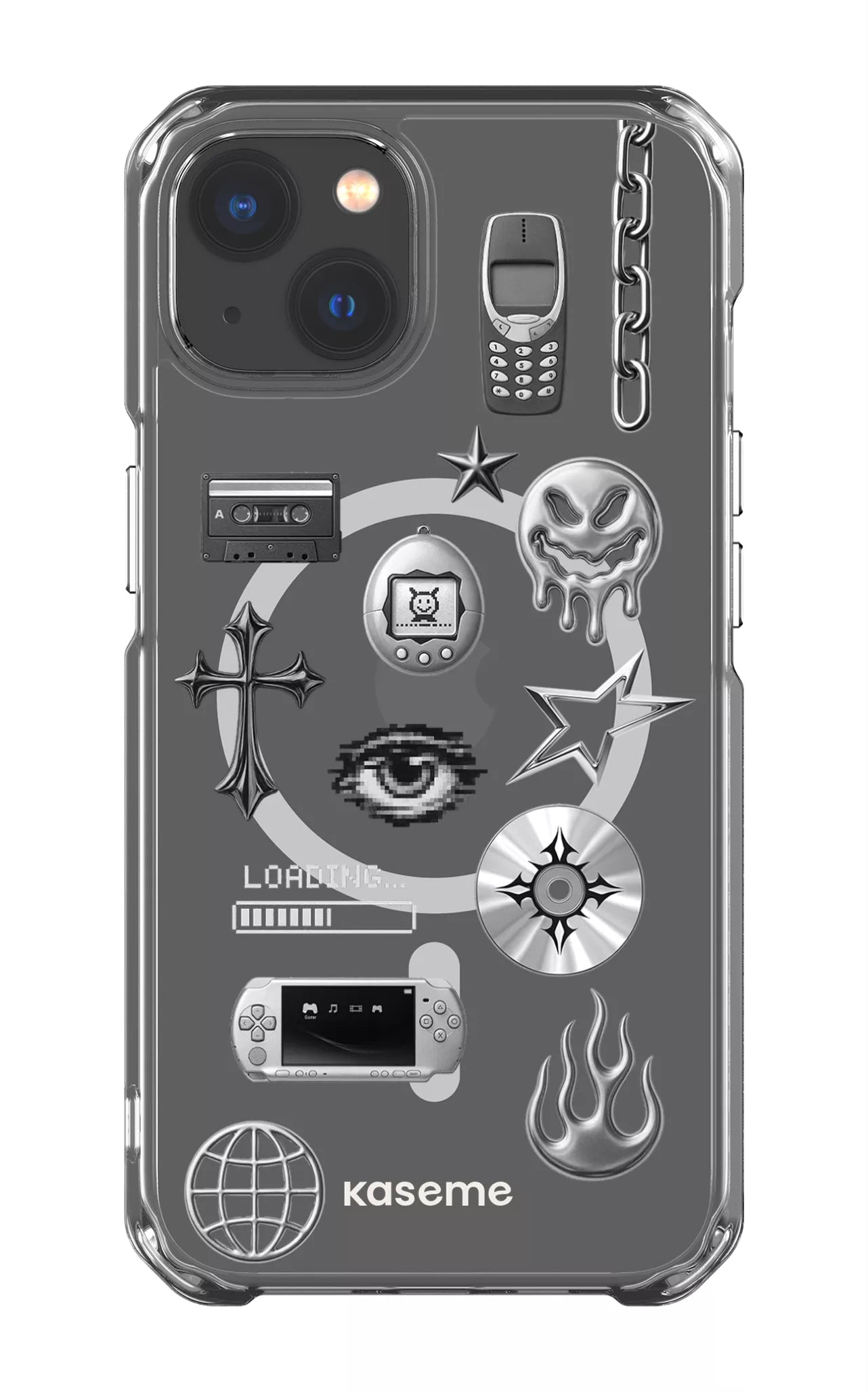 iPhone 13 Clear Case - Magsafe Chrome Clear Case -