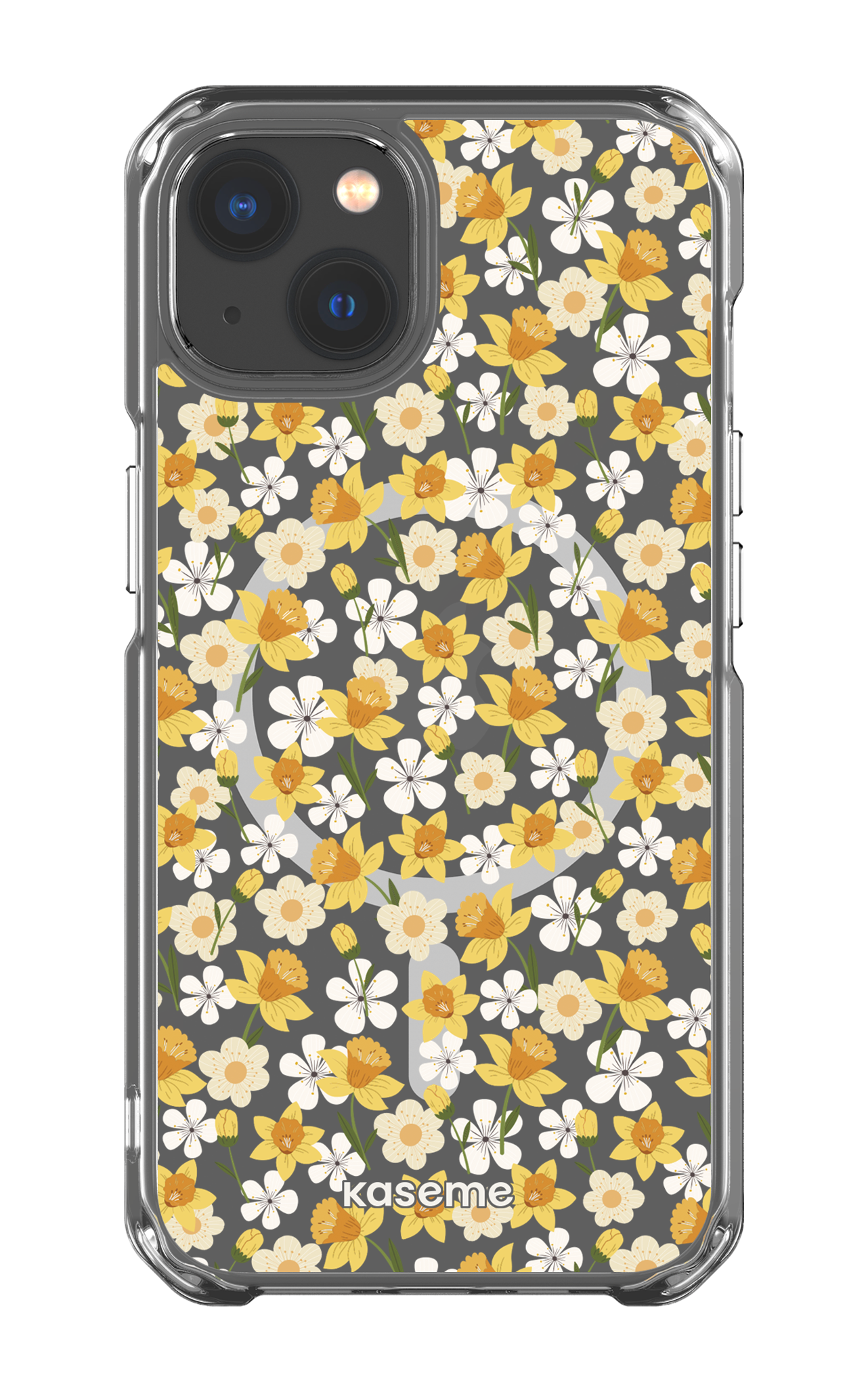 iPhone 13 Clear Case - Magsafe Daffodil Clear Case -