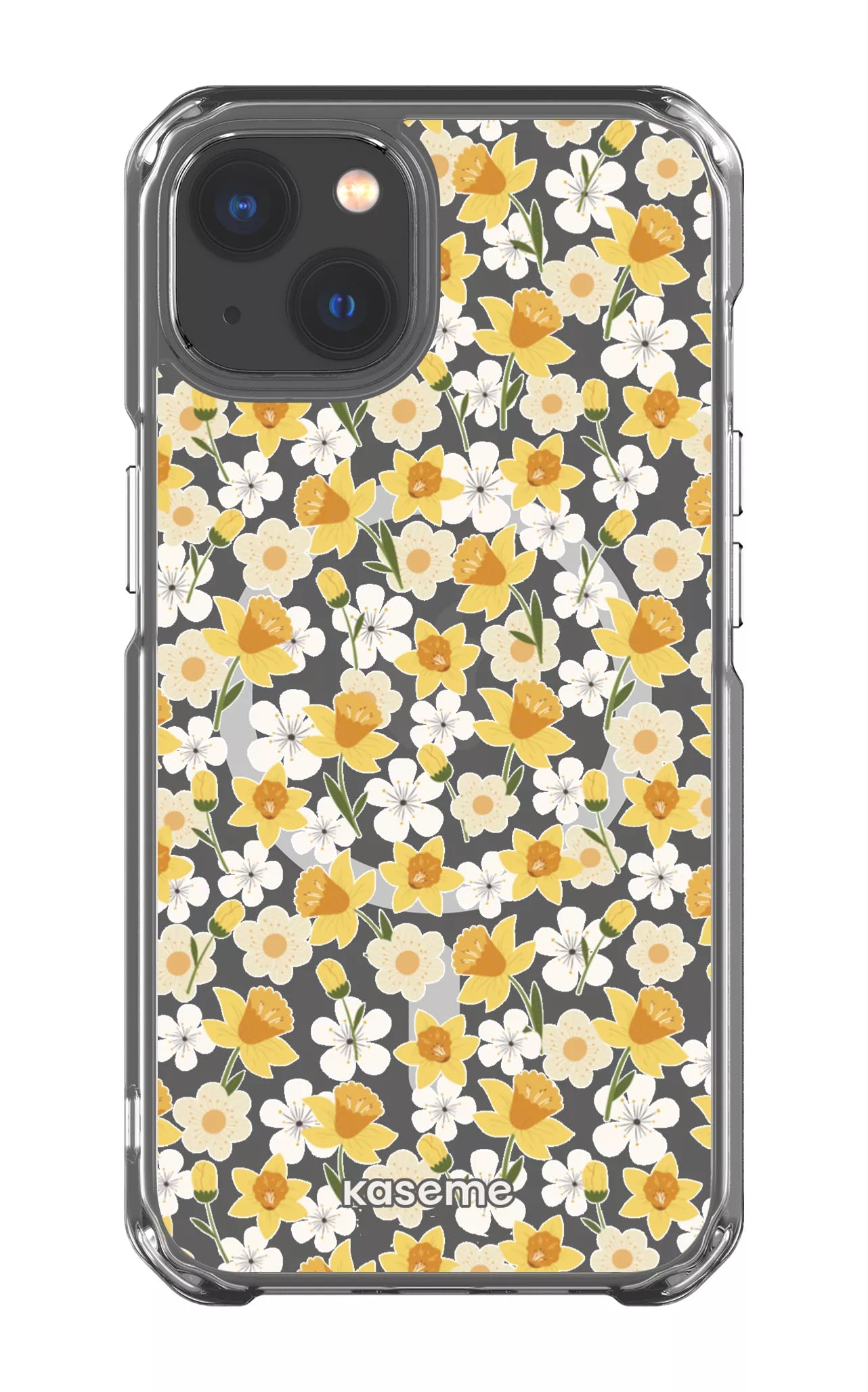 iPhone 13 Clear Case - Magsafe Daffodil Clear Case -