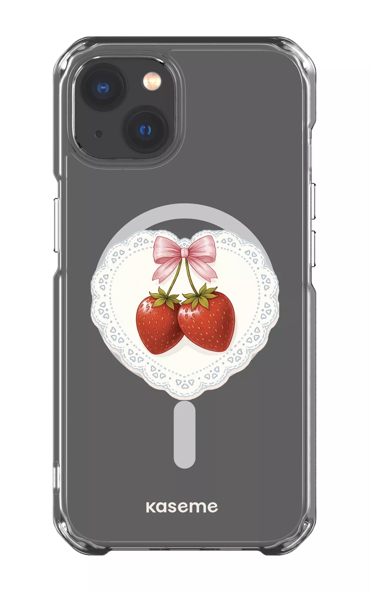iPhone 13 Clear Case - Magsafe Fresa Lace Clear Case -