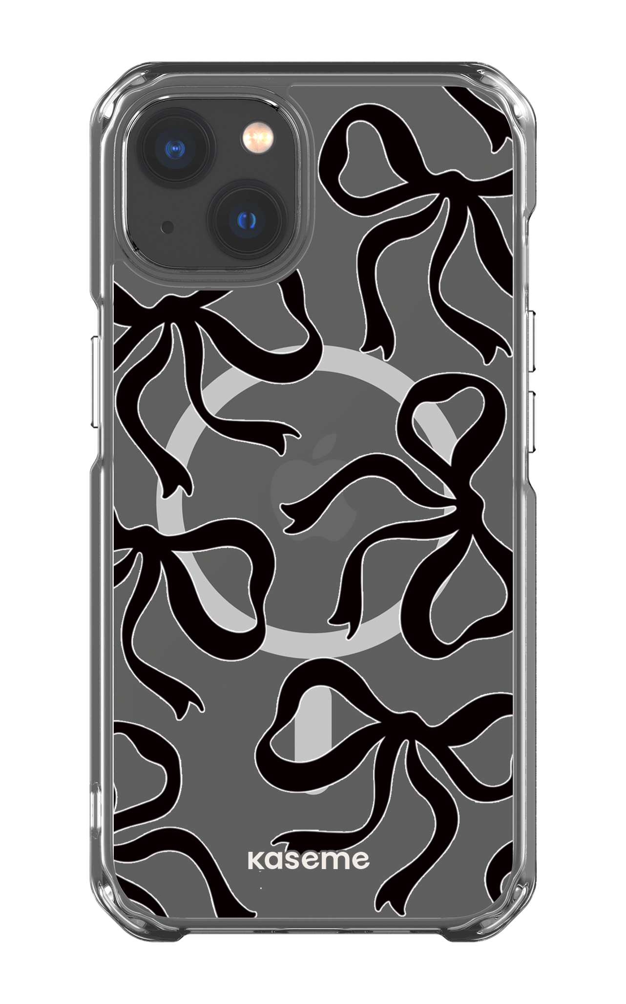 iPhone 13 Clear Case - Magsafe Lace Black Clear Case -