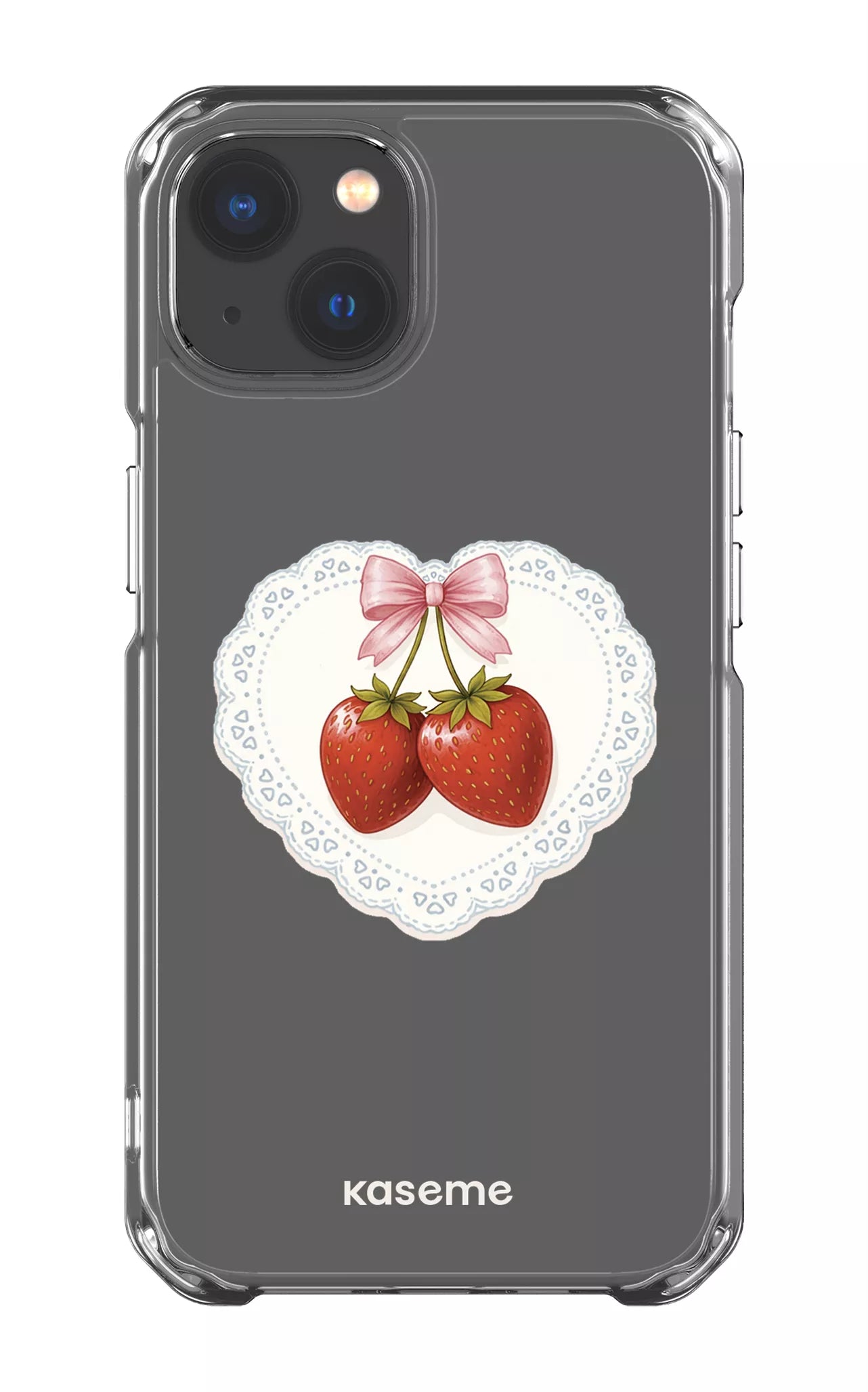 iPhone 13 Clear Case Fresa Lace Clear Case -